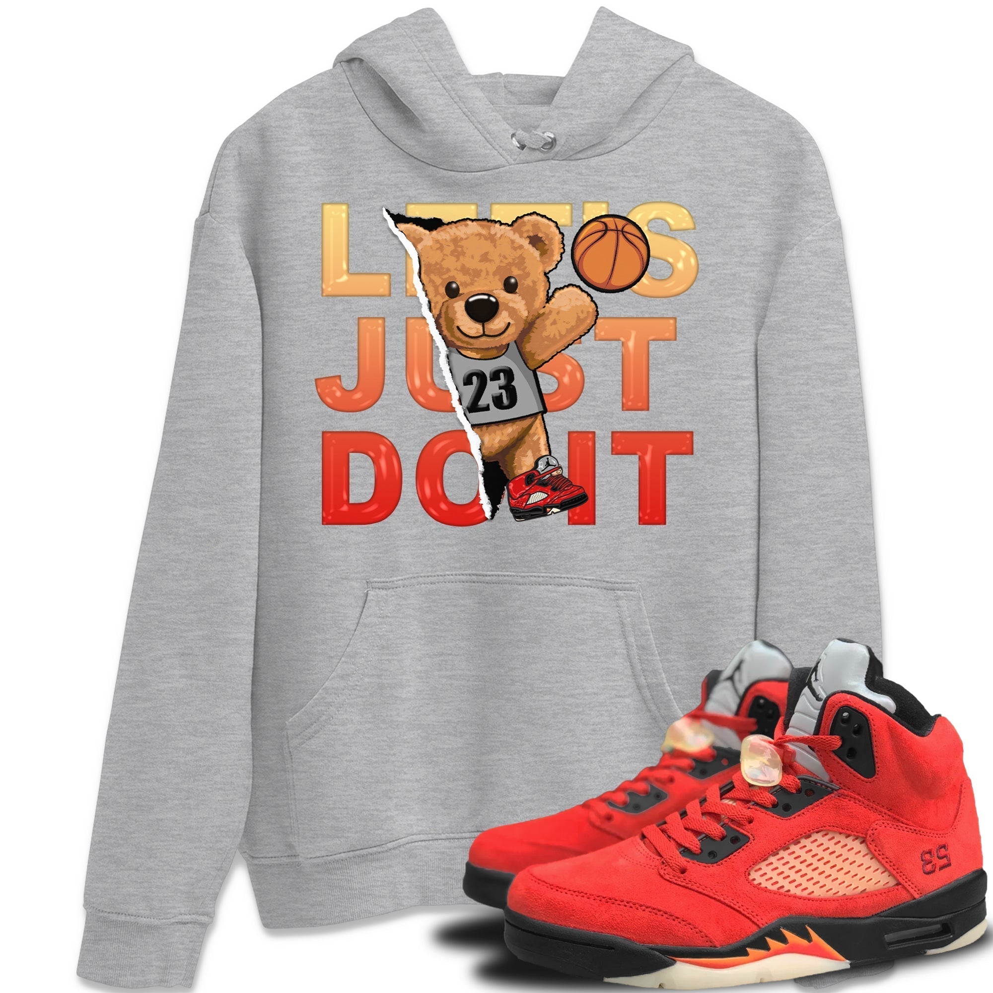 Rip Out Bear Unisex Tops - Air Jordan 5 Mars For Her