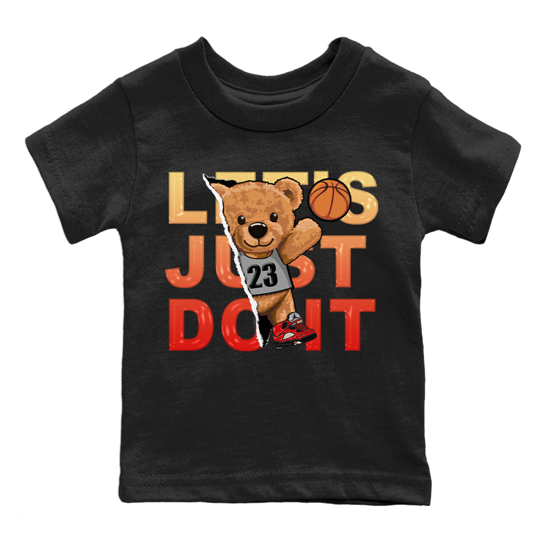 Rip Out Bear Kids Tops - Air Jordan 5 Mars For Her