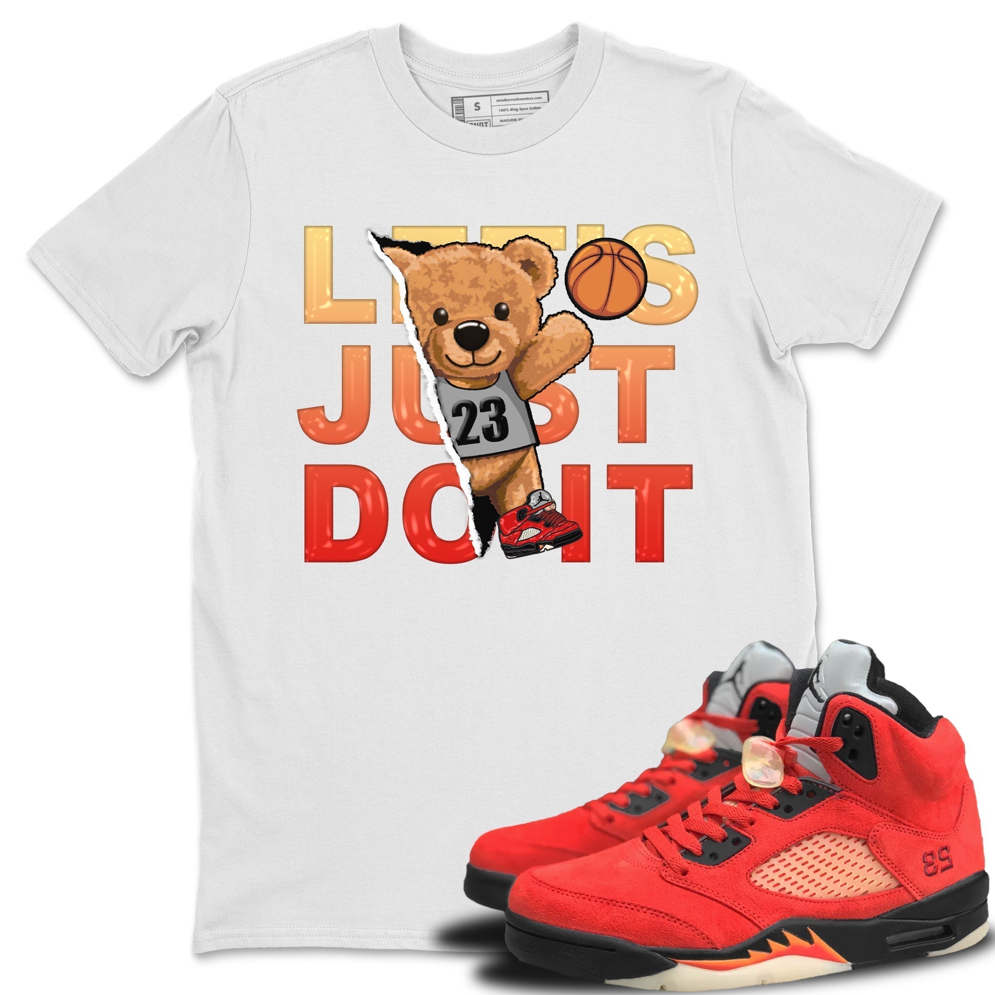 Rip Out Bear Unisex Tops - Air Jordan 5 Mars For Her
