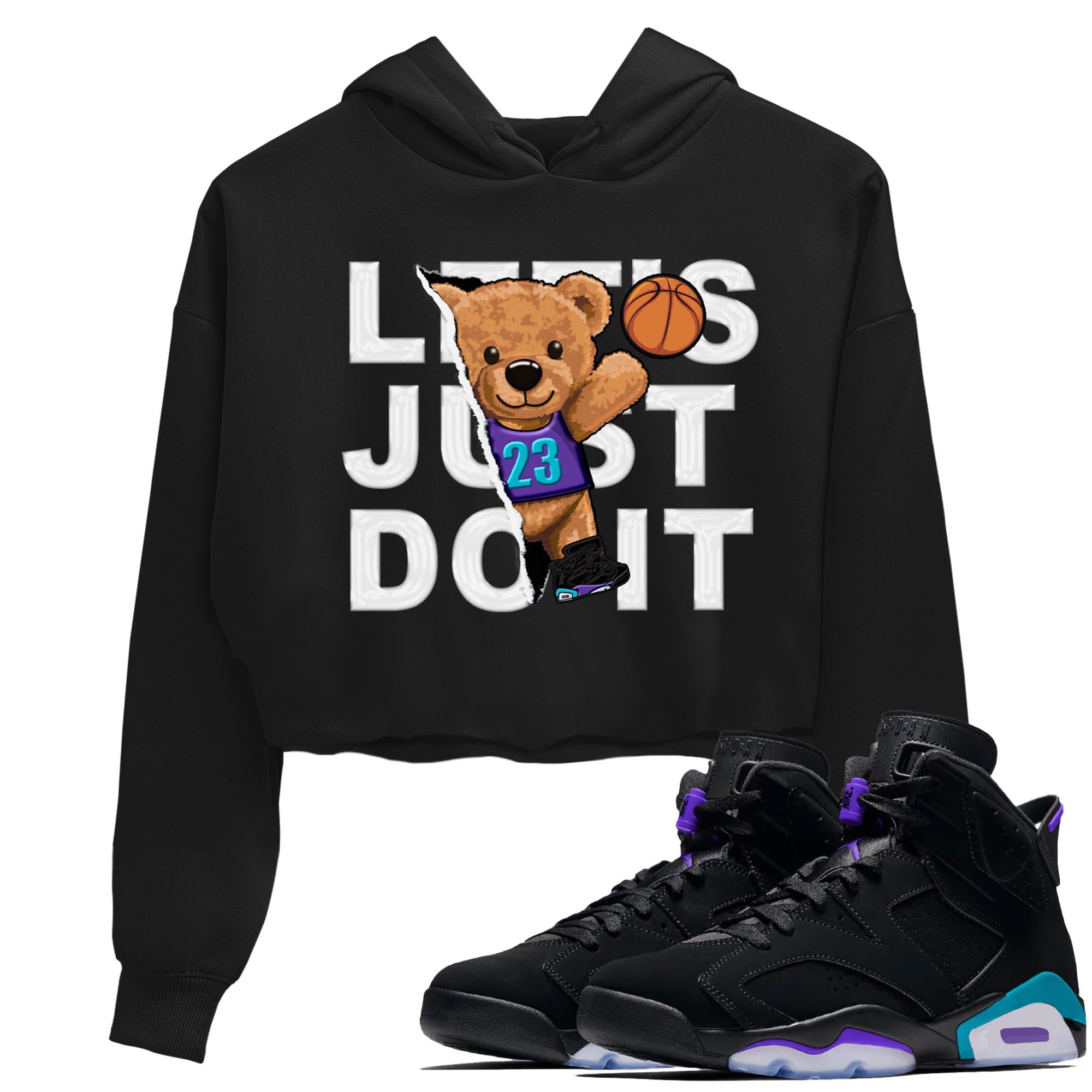 Rip Out Bear snkmatch Women's Top - Air Jordan 6 Aqua