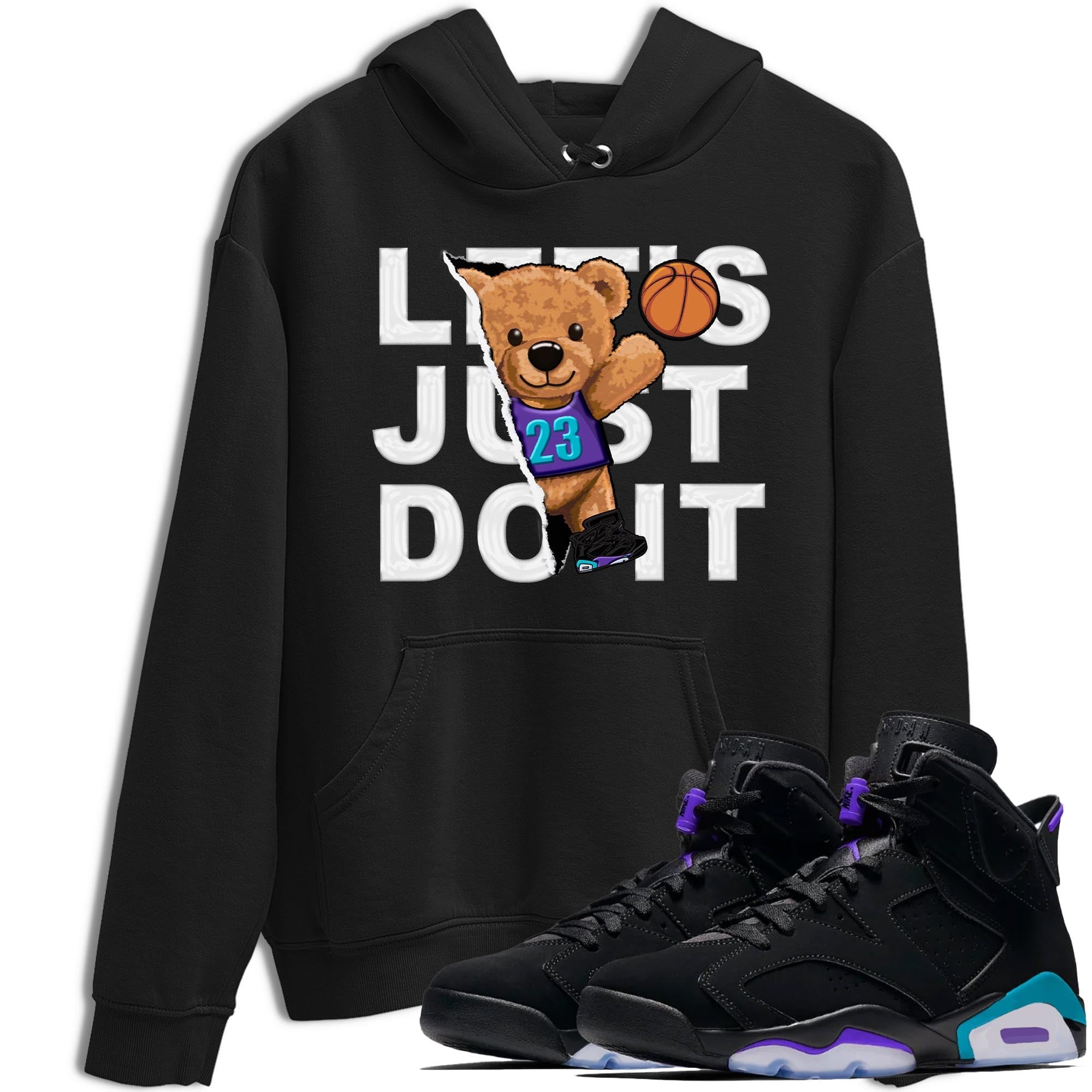 Rip Out Bear snkmatch Tee - Air Jordan 6 Aqua