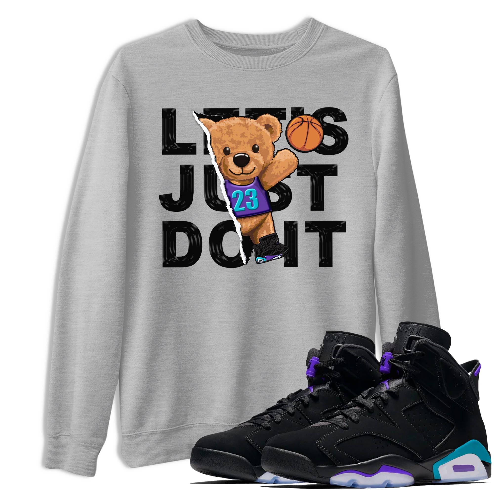Rip Out Bear snkmatch Tee - Air Jordan 6 Aqua