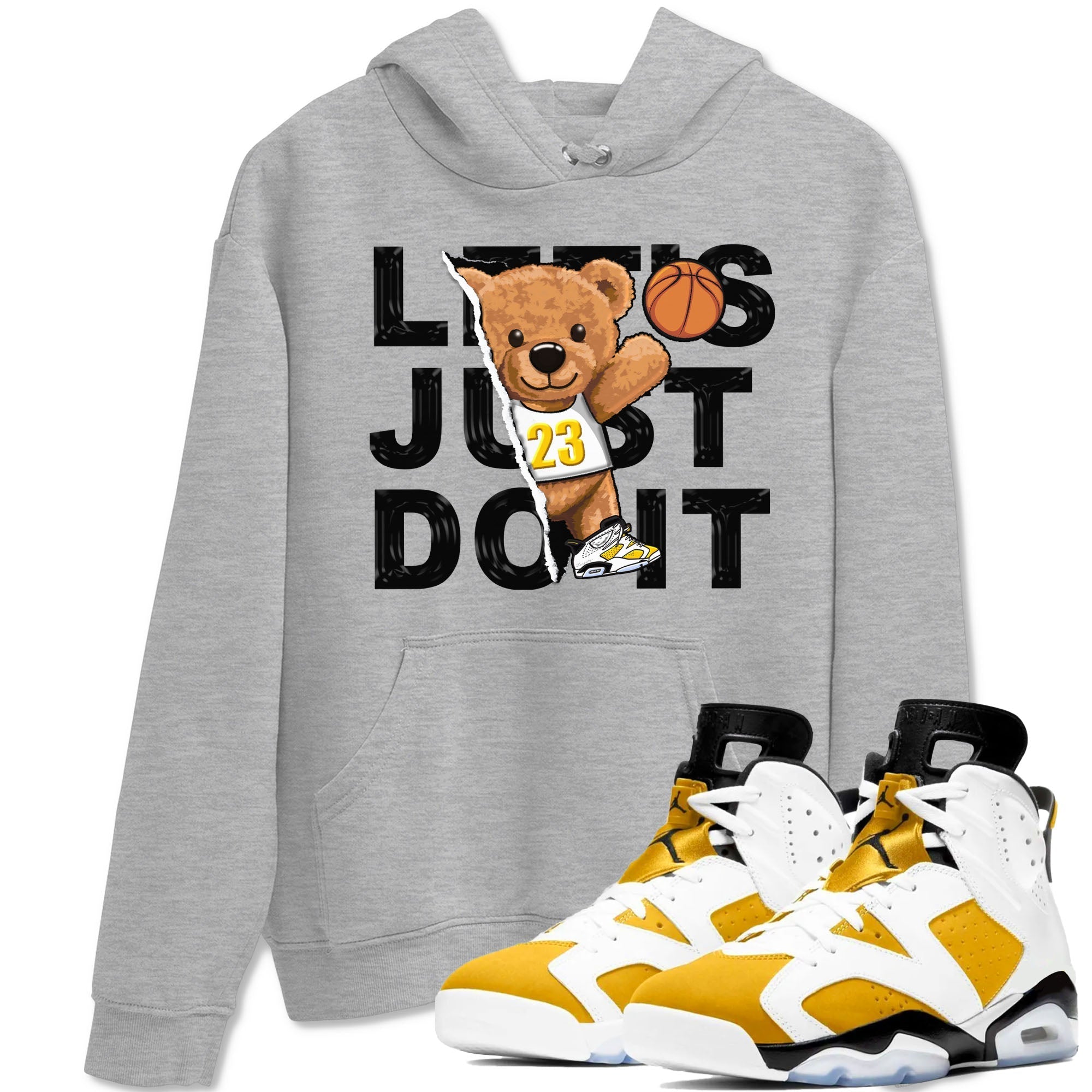 Rip Out Bear snkmatch Tees - Air Jordan 6 Yellow Ochre