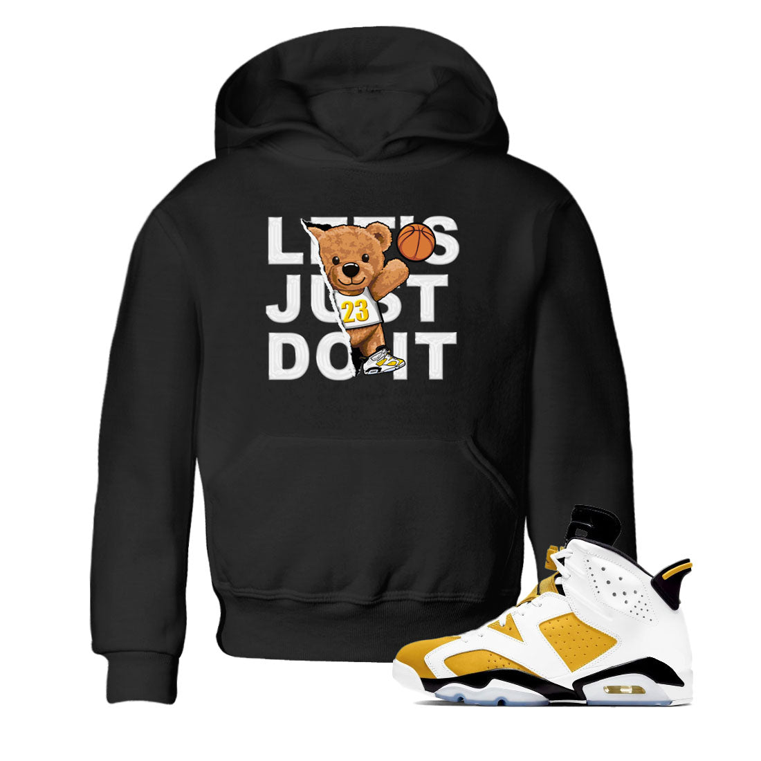 Rip Out Bear snkmatch Tees Kids - Air Jordan 6 Yellow Ochre