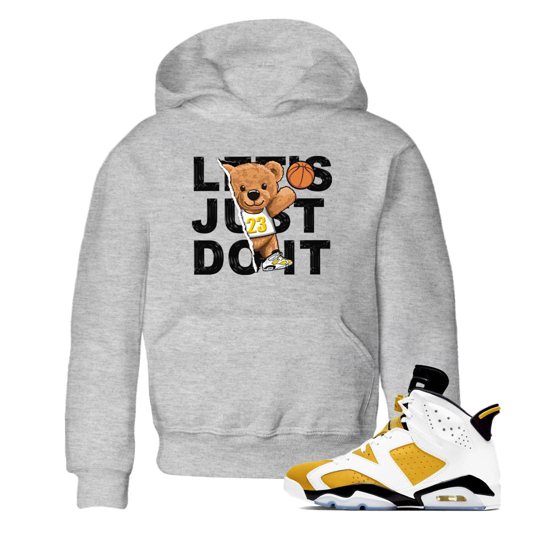 Rip Out Bear snkmatch Tees Kids - Air Jordan 6 Yellow Ochre