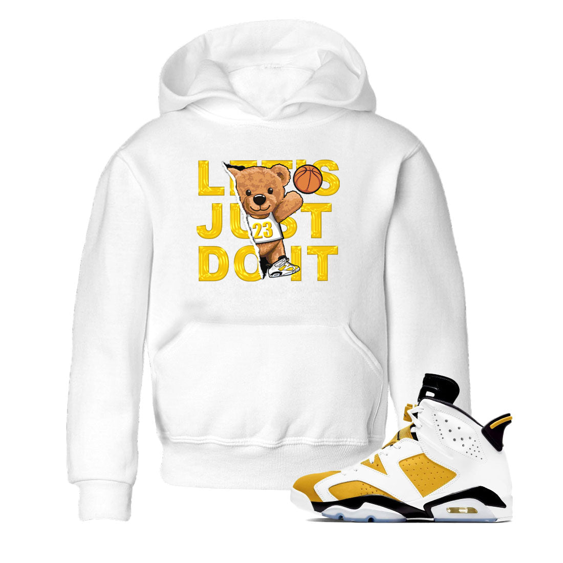 Rip Out Bear snkmatch Tees Kids - Air Jordan 6 Yellow Ochre