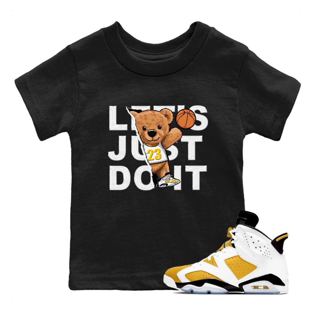 Rip Out Bear snkmatch Tees Kids - Air Jordan 6 Yellow Ochre