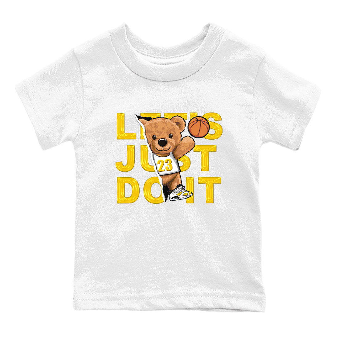 Rip Out Bear snkmatch Tees Kids - Air Jordan 6 Yellow Ochre