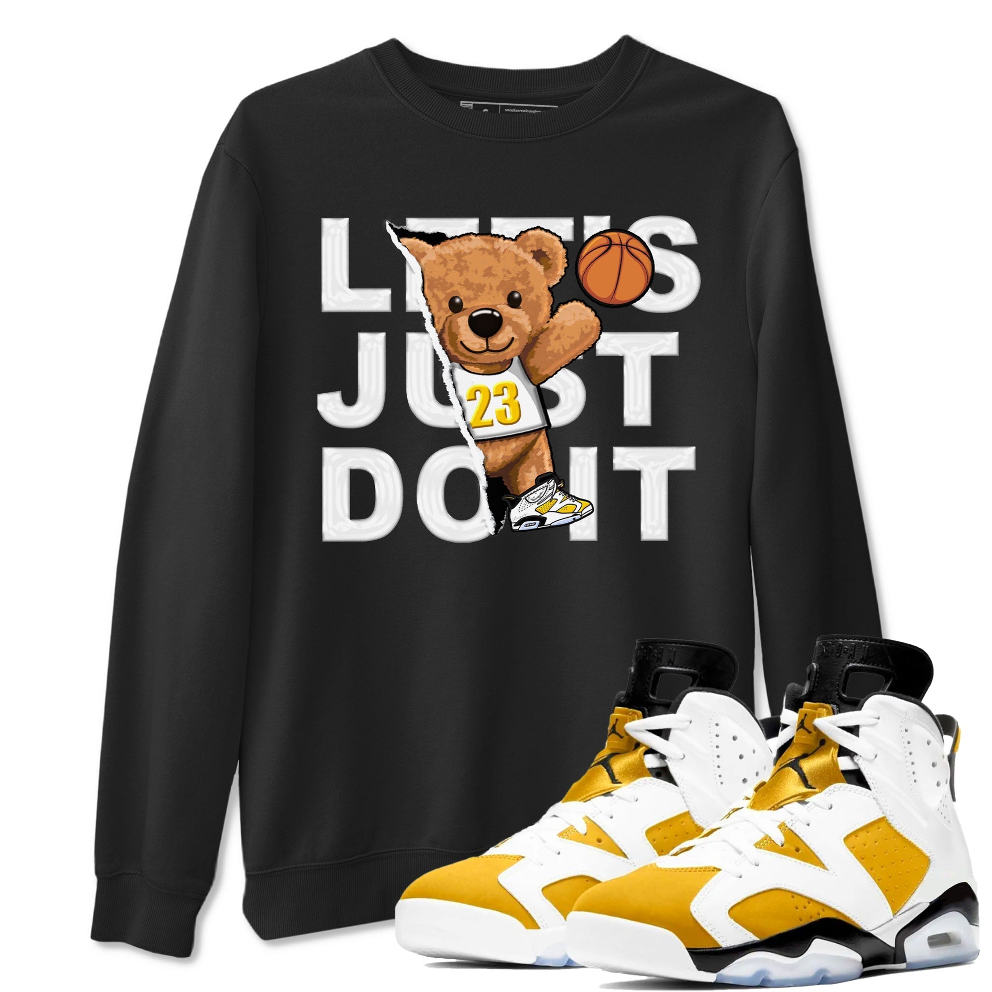 Rip Out Bear snkmatch Tees - Air Jordan 6 Yellow Ochre
