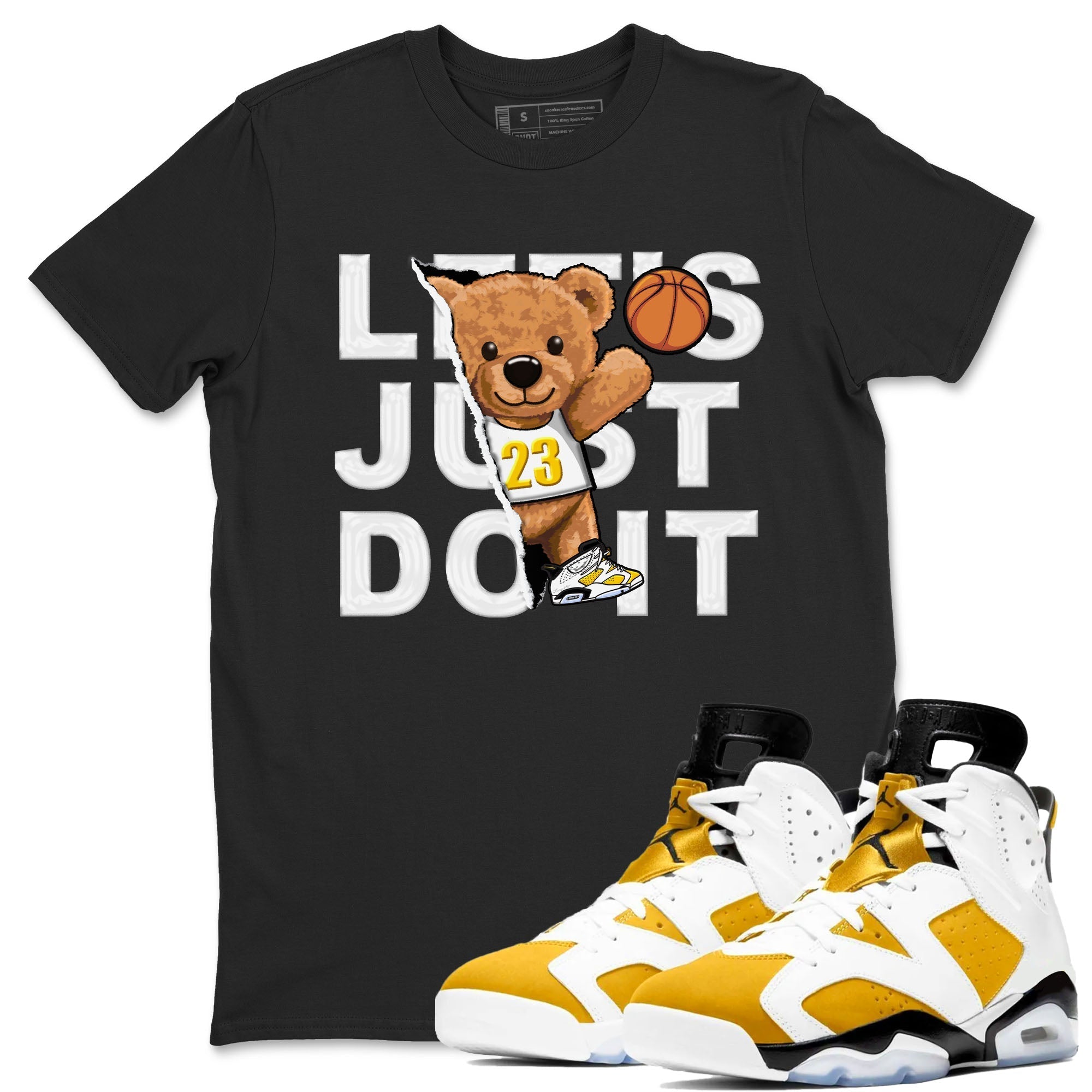 Rip Out Bear snkmatch Tees - Air Jordan 6 Yellow Ochre
