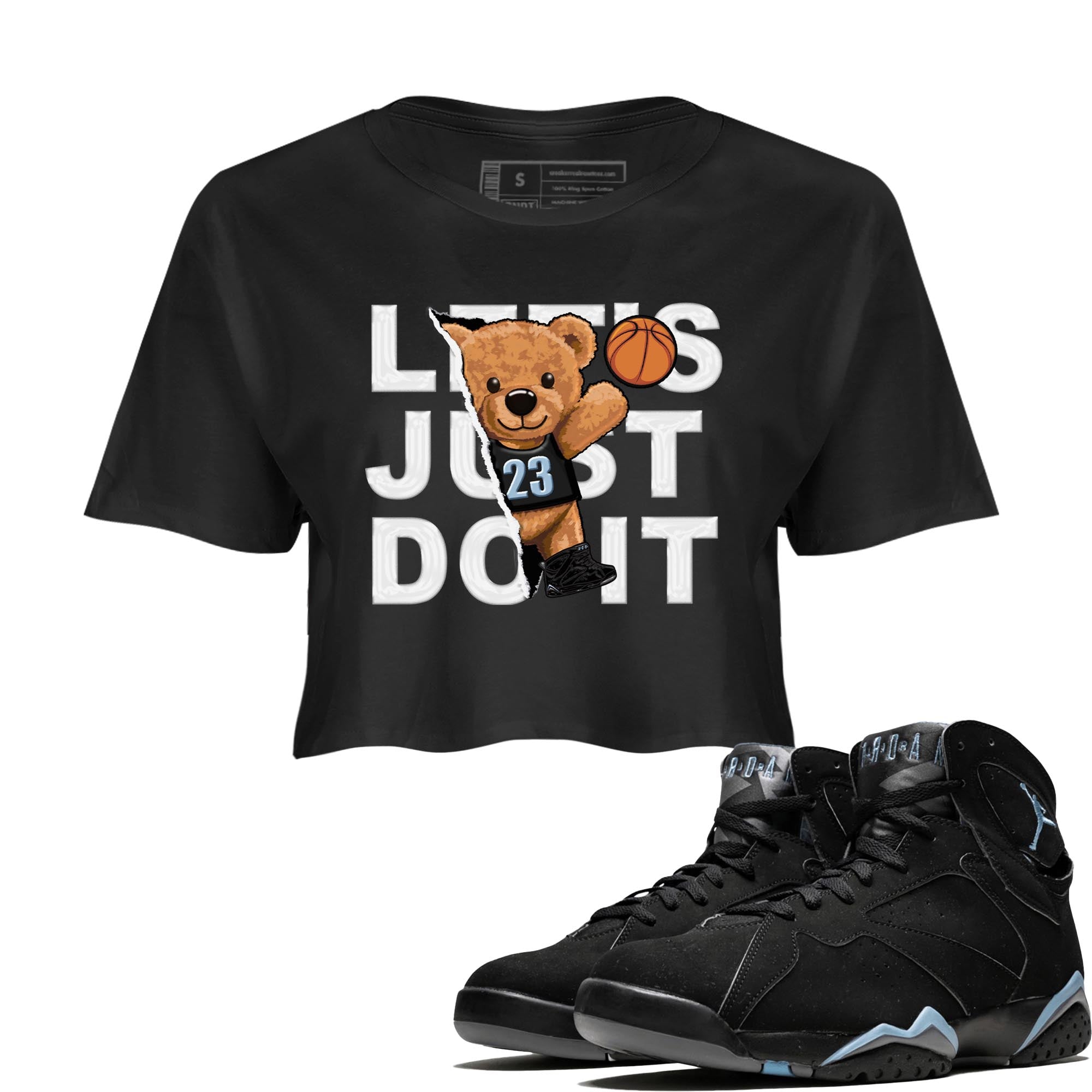 Rip Out Bear snkmatch Women's Top - Air Jordan 7 Chambray