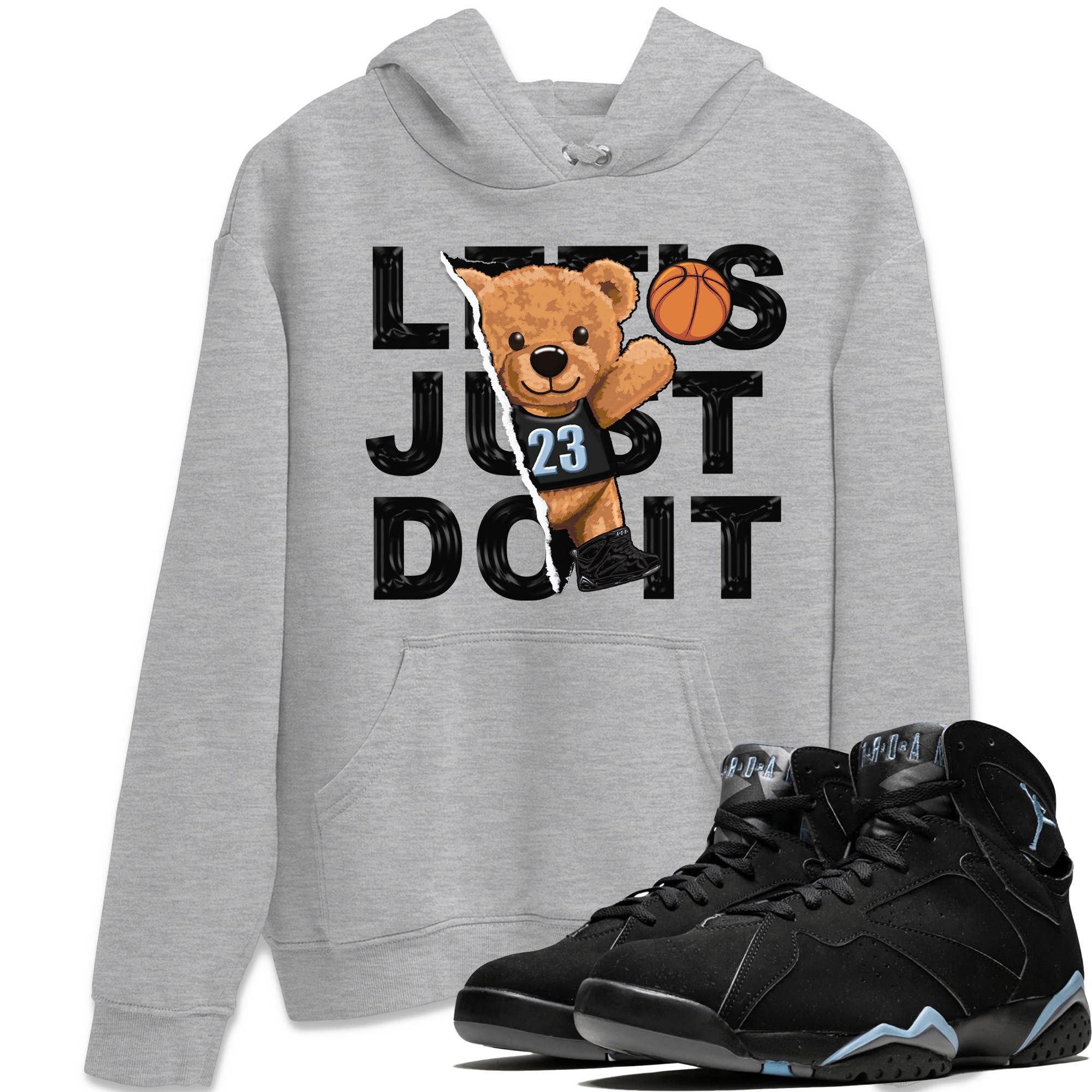Rip Out Bear snkmatch Tee - Air Jordan 7 Chambray