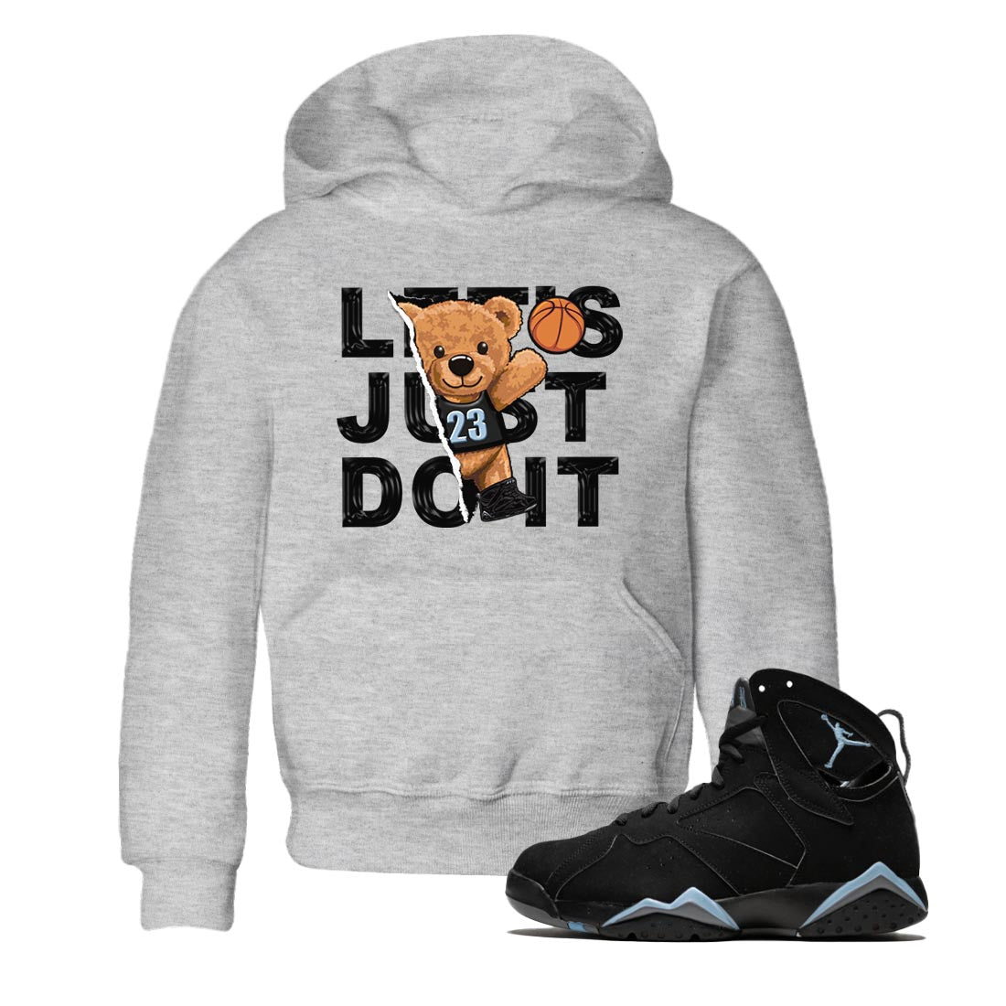 Rip Out Bear snkmatch Tee Kids - Air Jordan 7 Chambray