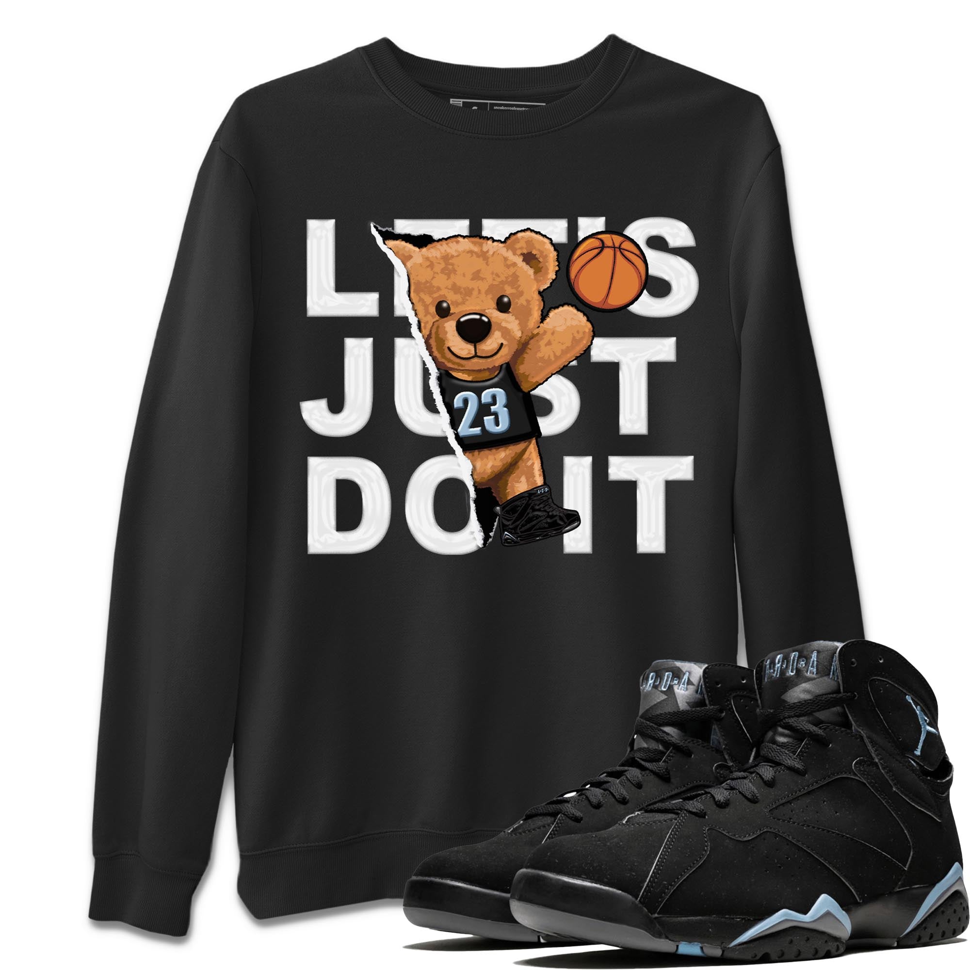 Rip Out Bear snkmatch Tee - Air Jordan 7 Chambray