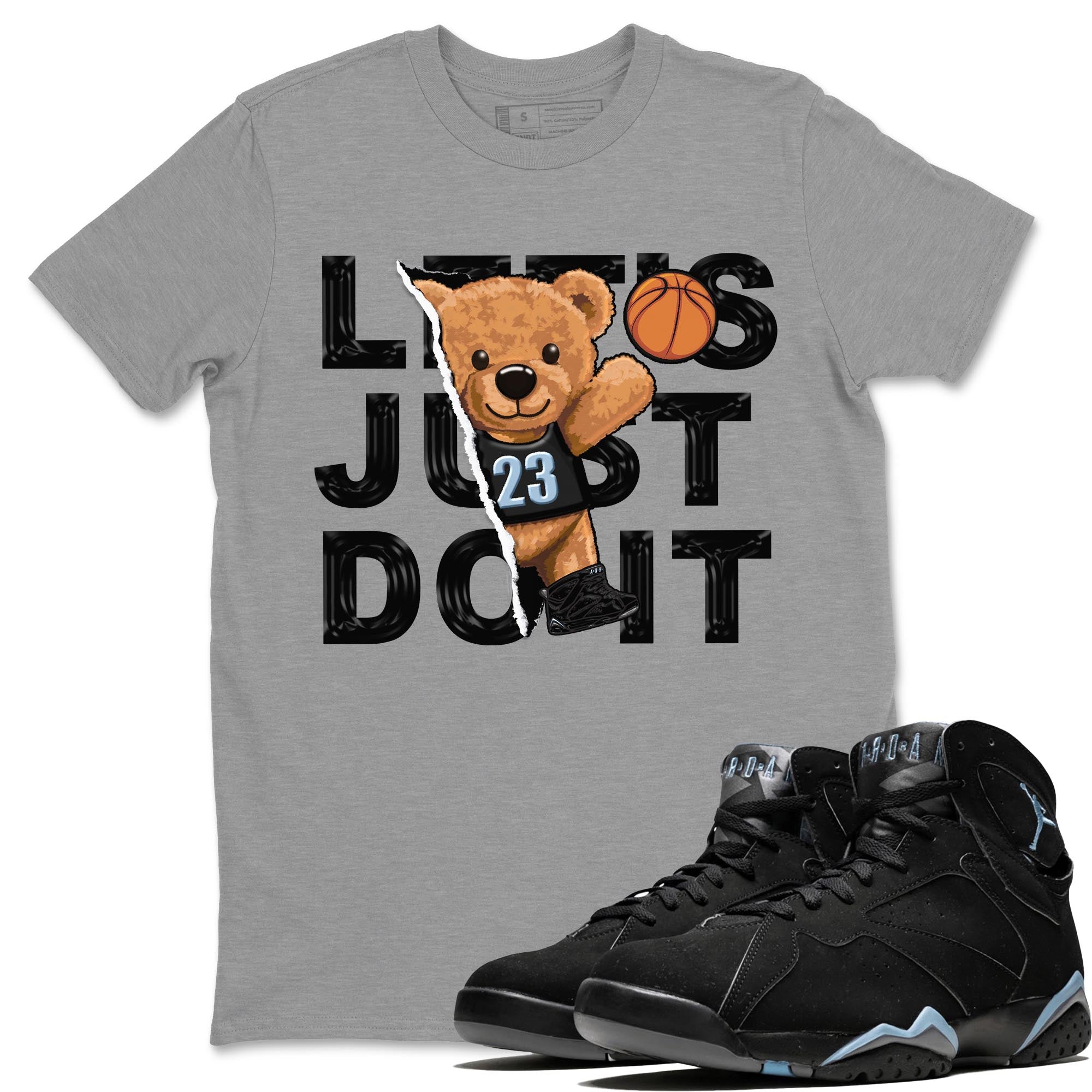 Rip Out Bear snkmatch Tee - Air Jordan 7 Chambray