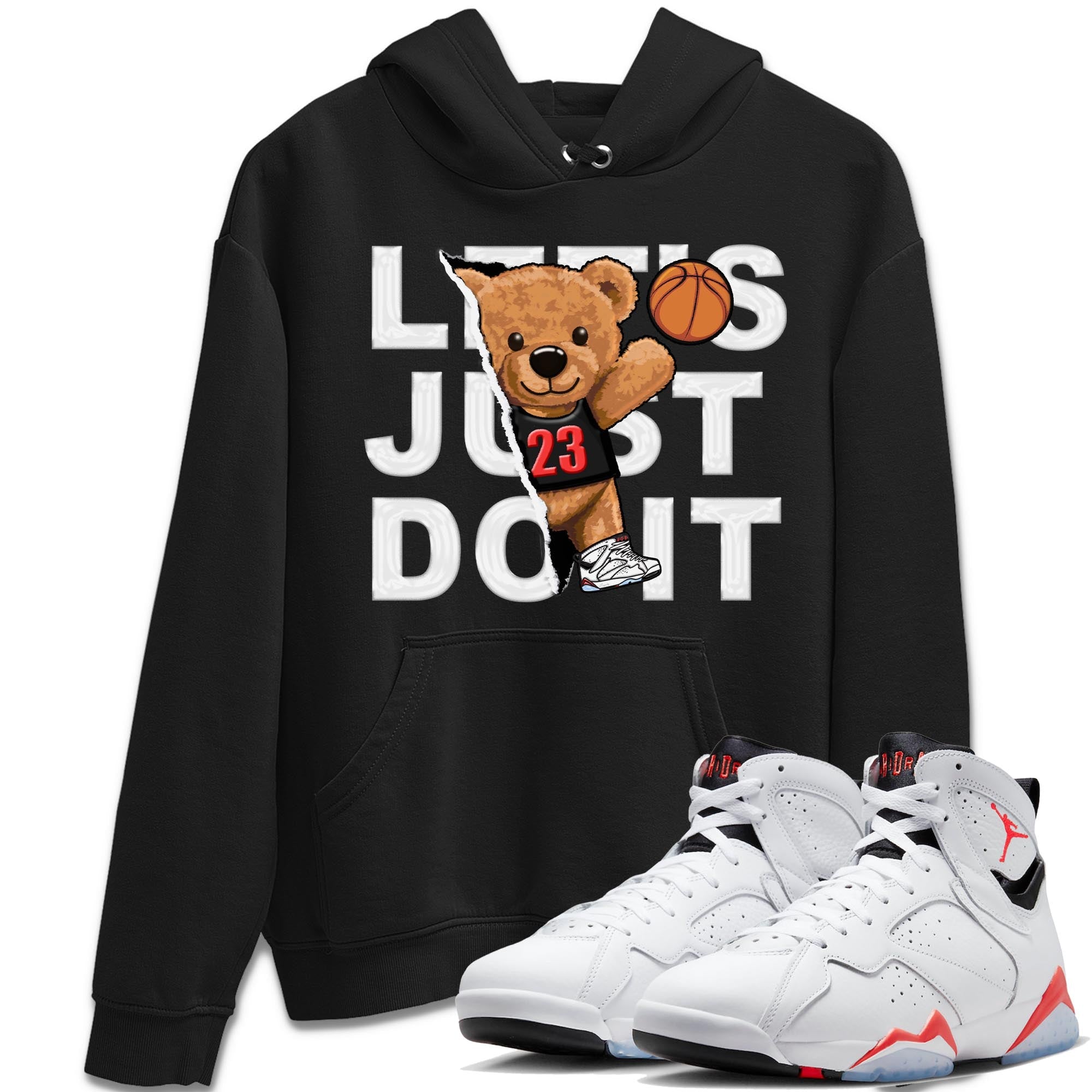 Rip Out Bear snkmatch Tee - Air Jordan 7 White Infrared