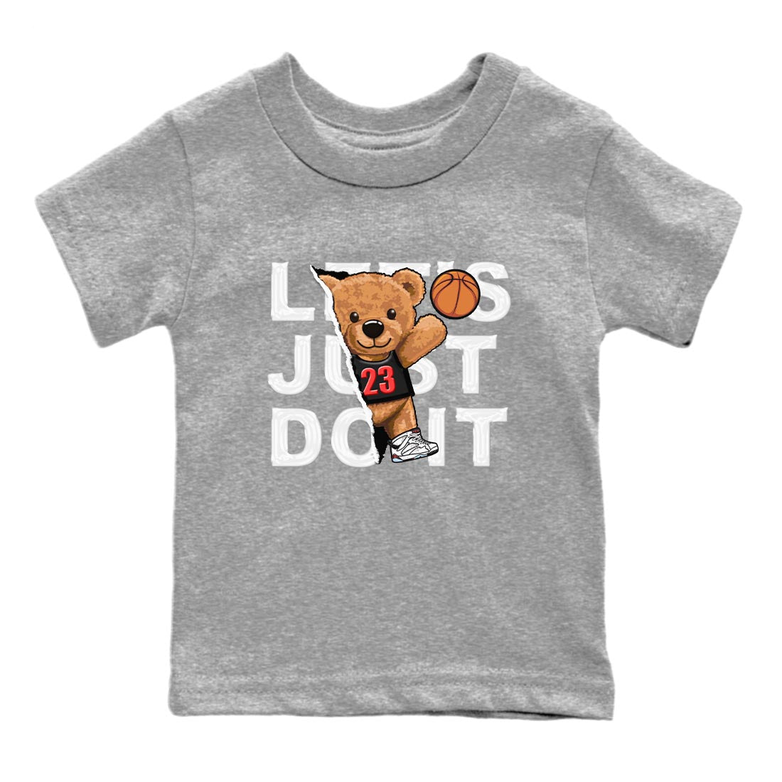 Rip Out Bear snkmatch Tee Kids - Air Jordan 7 White Infrared