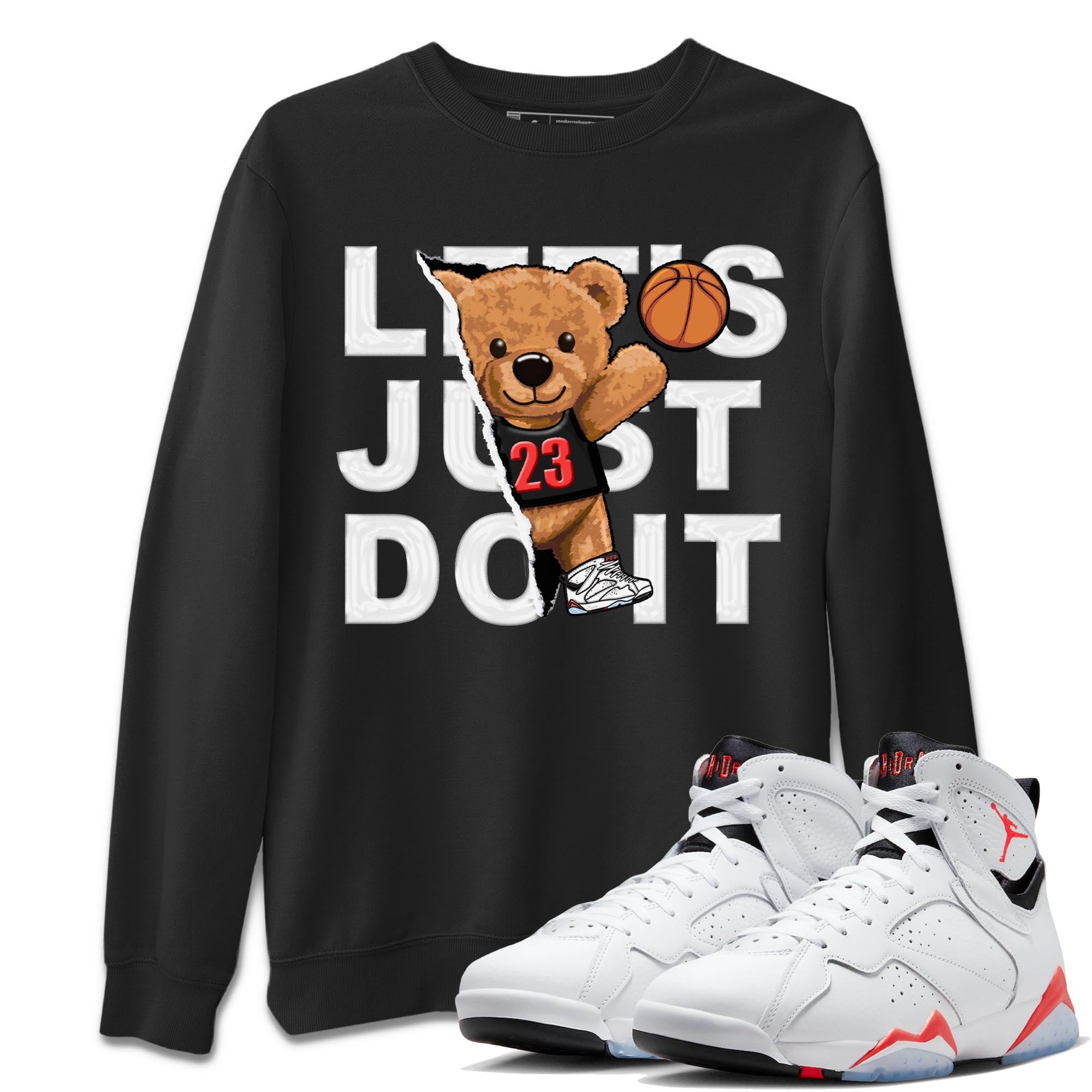 Rip Out Bear snkmatch Tee - Air Jordan 7 White Infrared