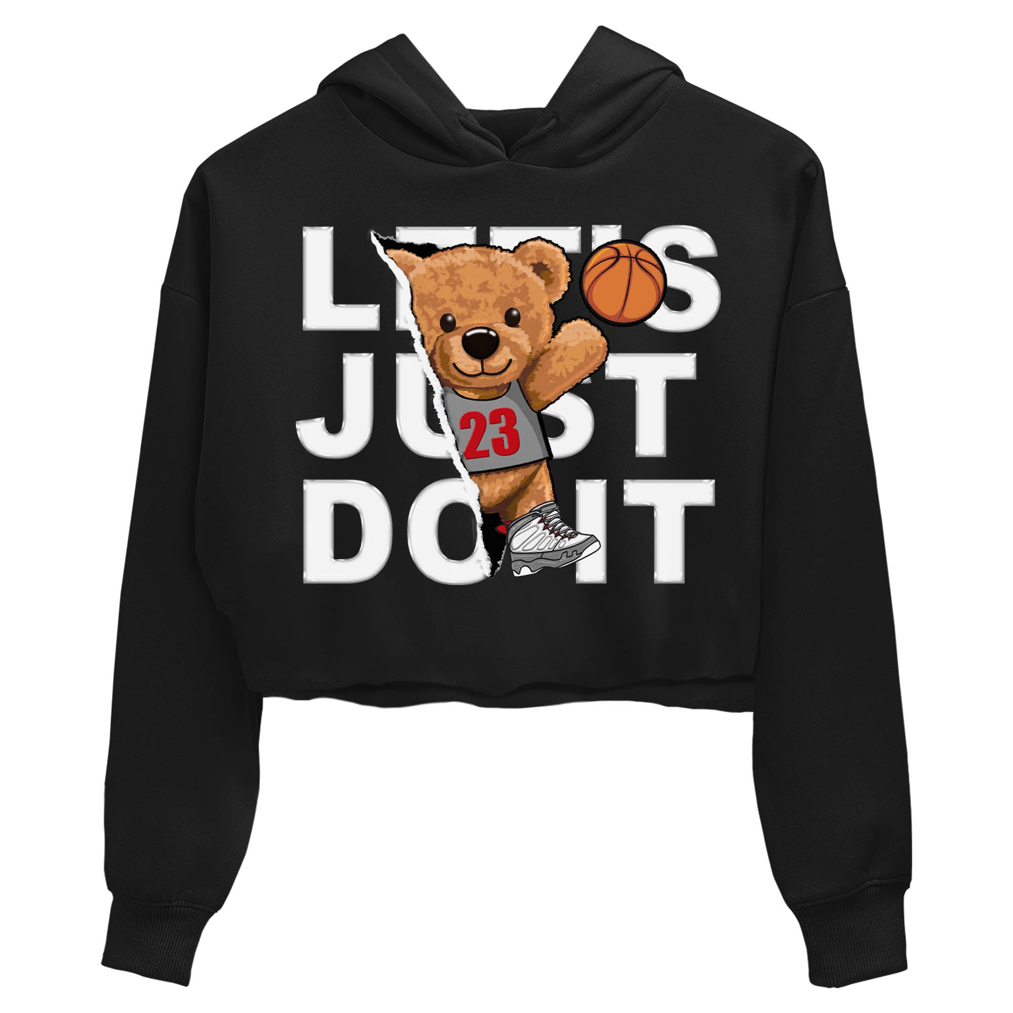 Rip Out Bear Women's Tops - Air Jordan 9 Fire Red