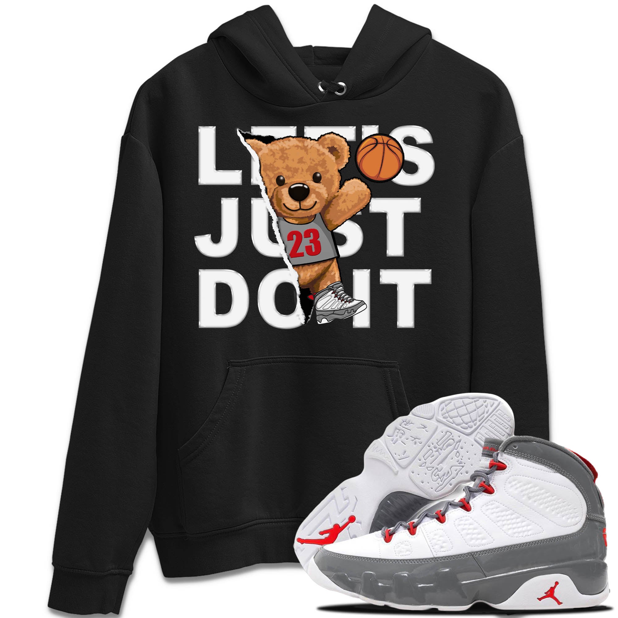 Rip Out Bear Unisex Tops - Air Jordan 9 Fire Red