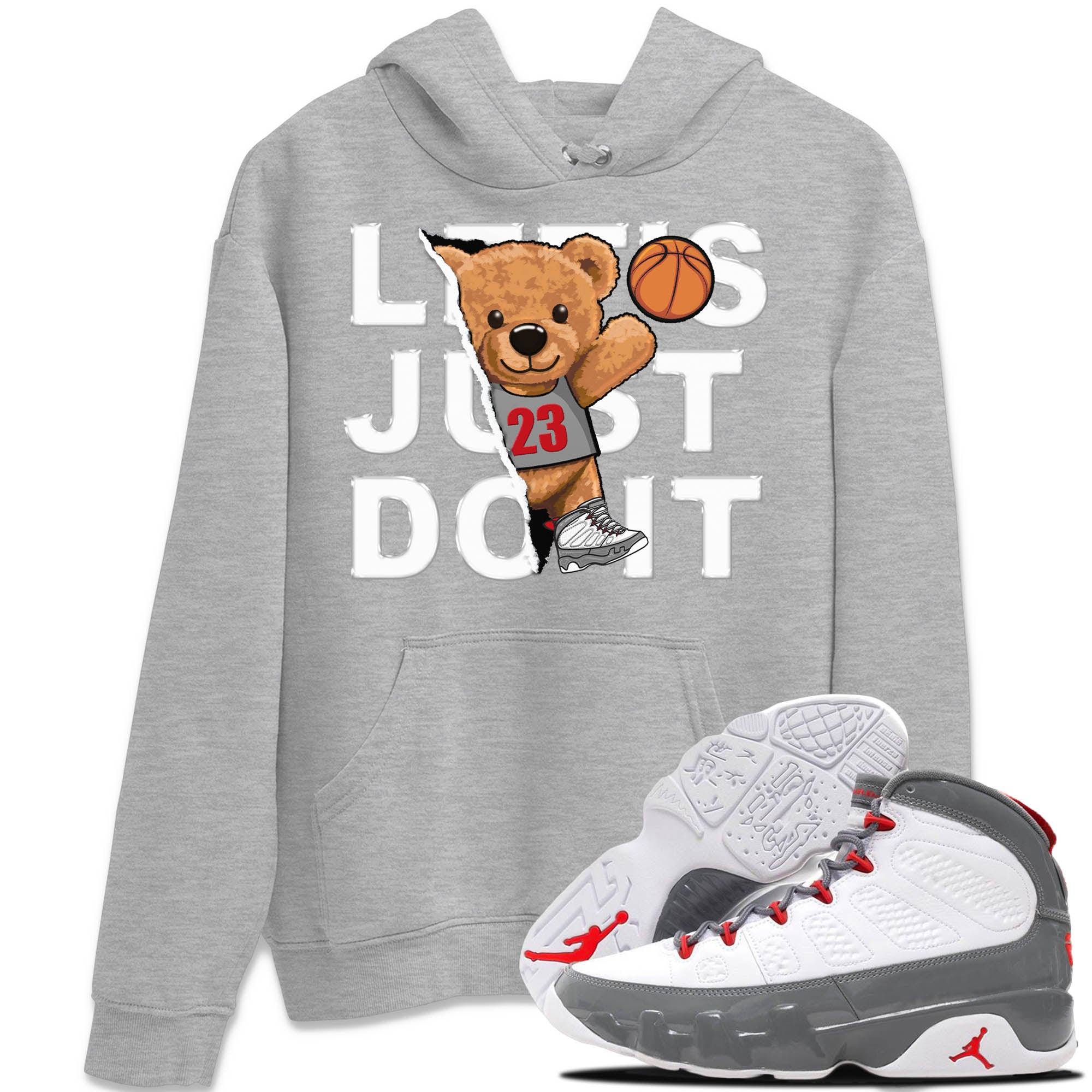 Rip Out Bear Unisex Tops - Air Jordan 9 Fire Red