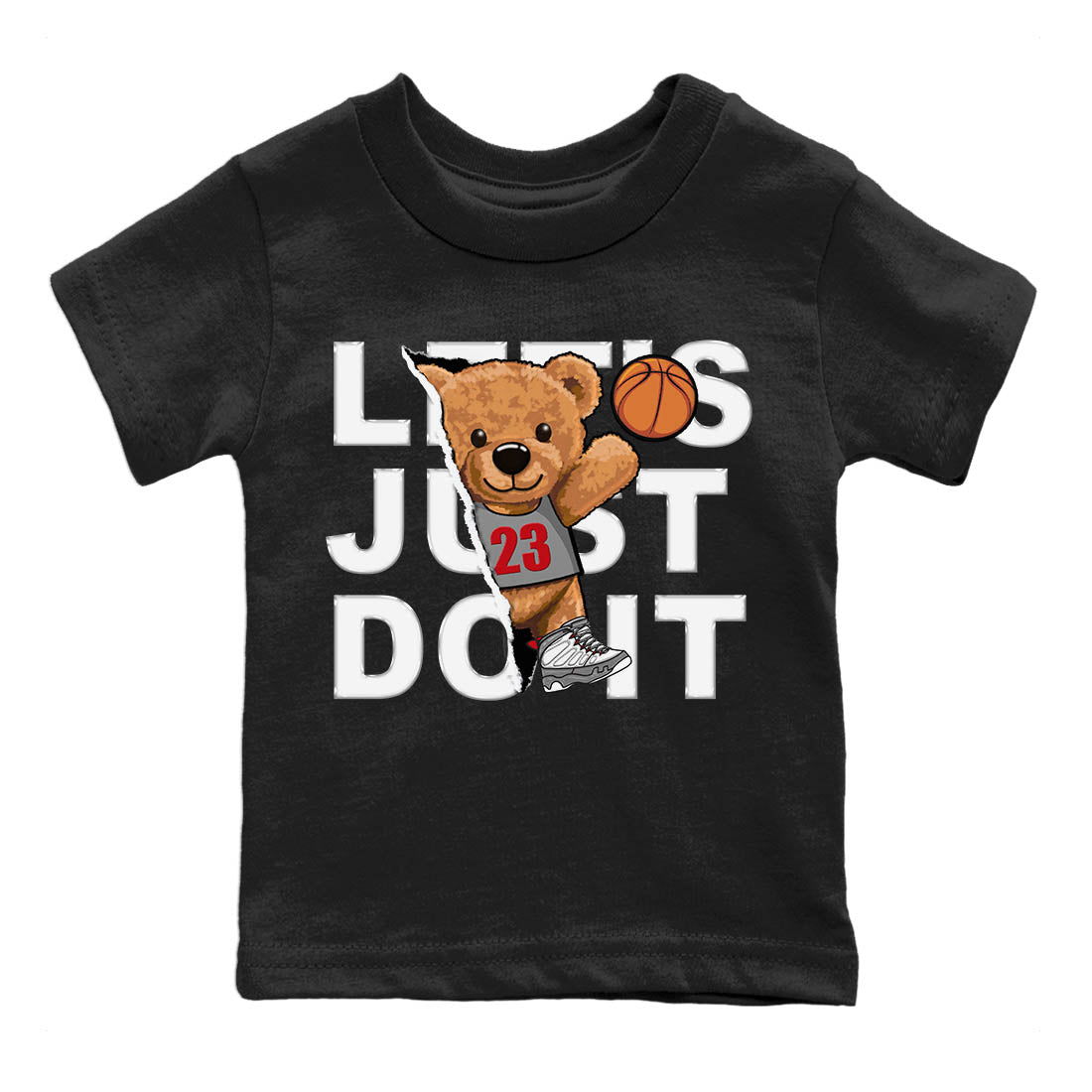 Rip Out Bear Kids Tops - Air Jordan 9 Fire Red