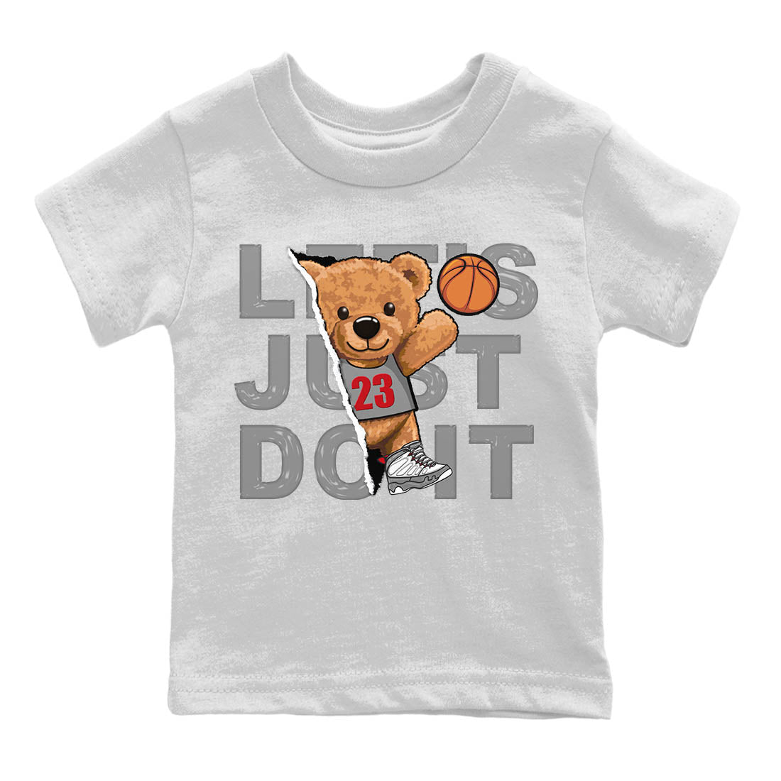 Rip Out Bear Kids Tops - Air Jordan 9 Fire Red