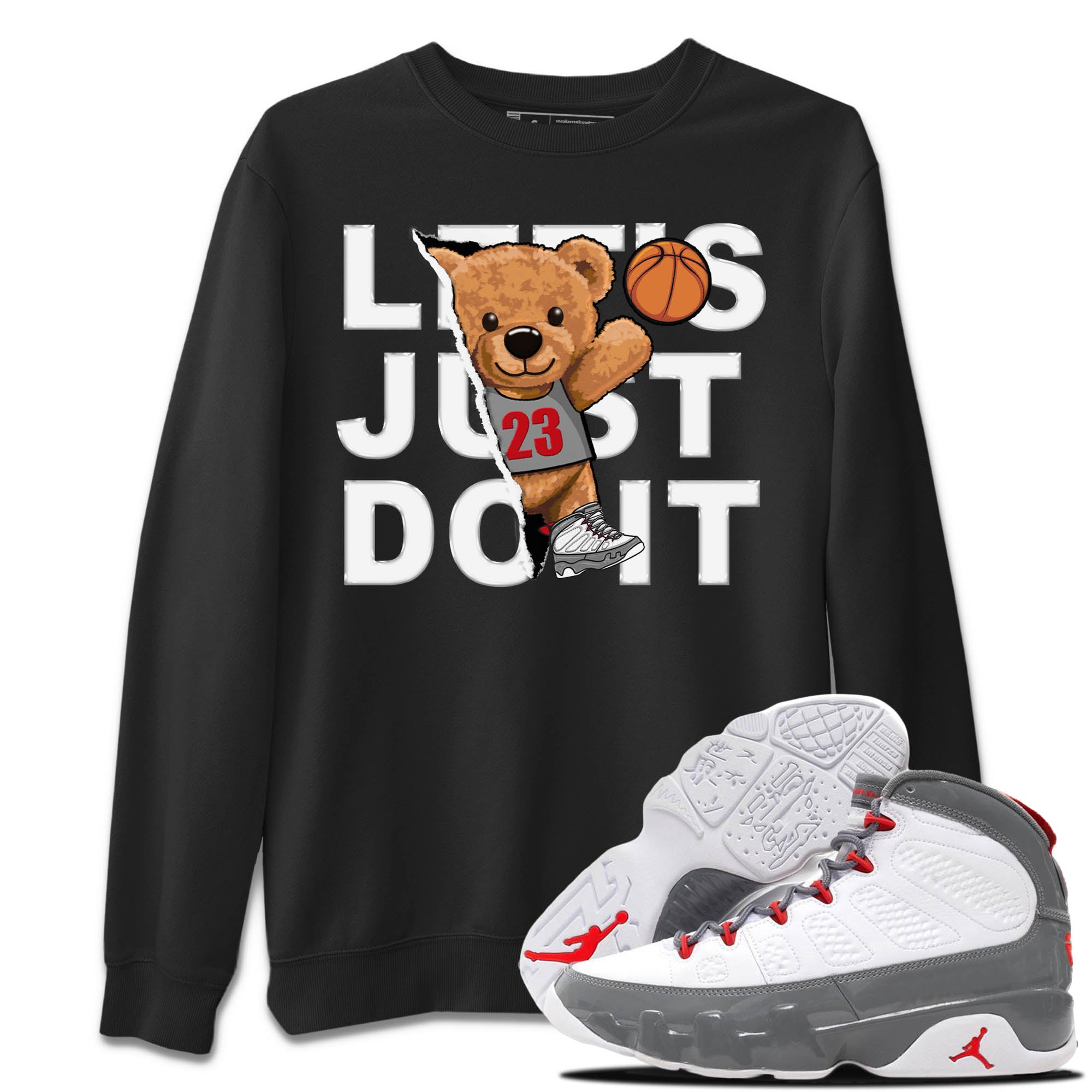 Rip Out Bear Unisex Tops - Air Jordan 9 Fire Red