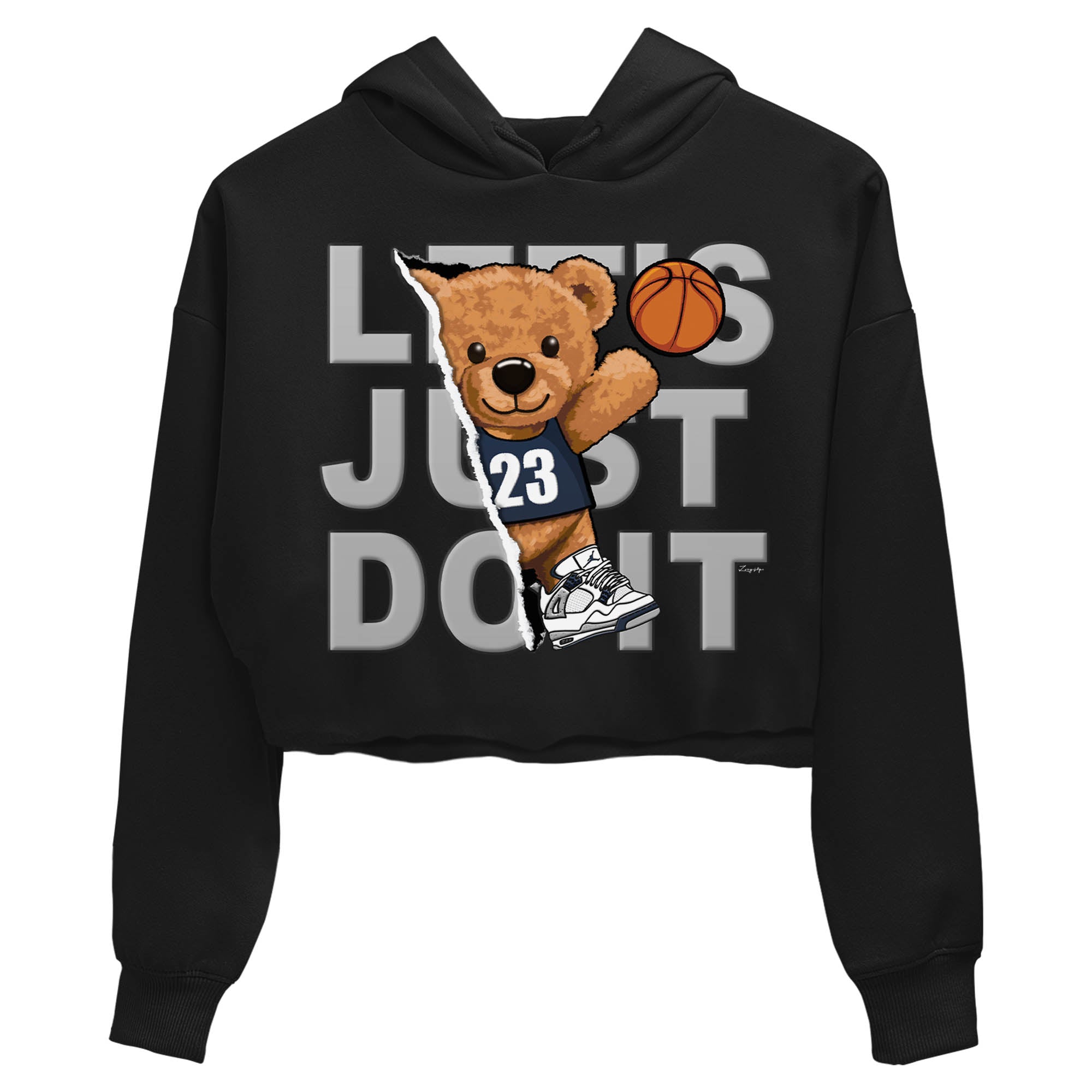 Rip Out Bear Women's Tops - Air Jordan 4 Midnight Navy