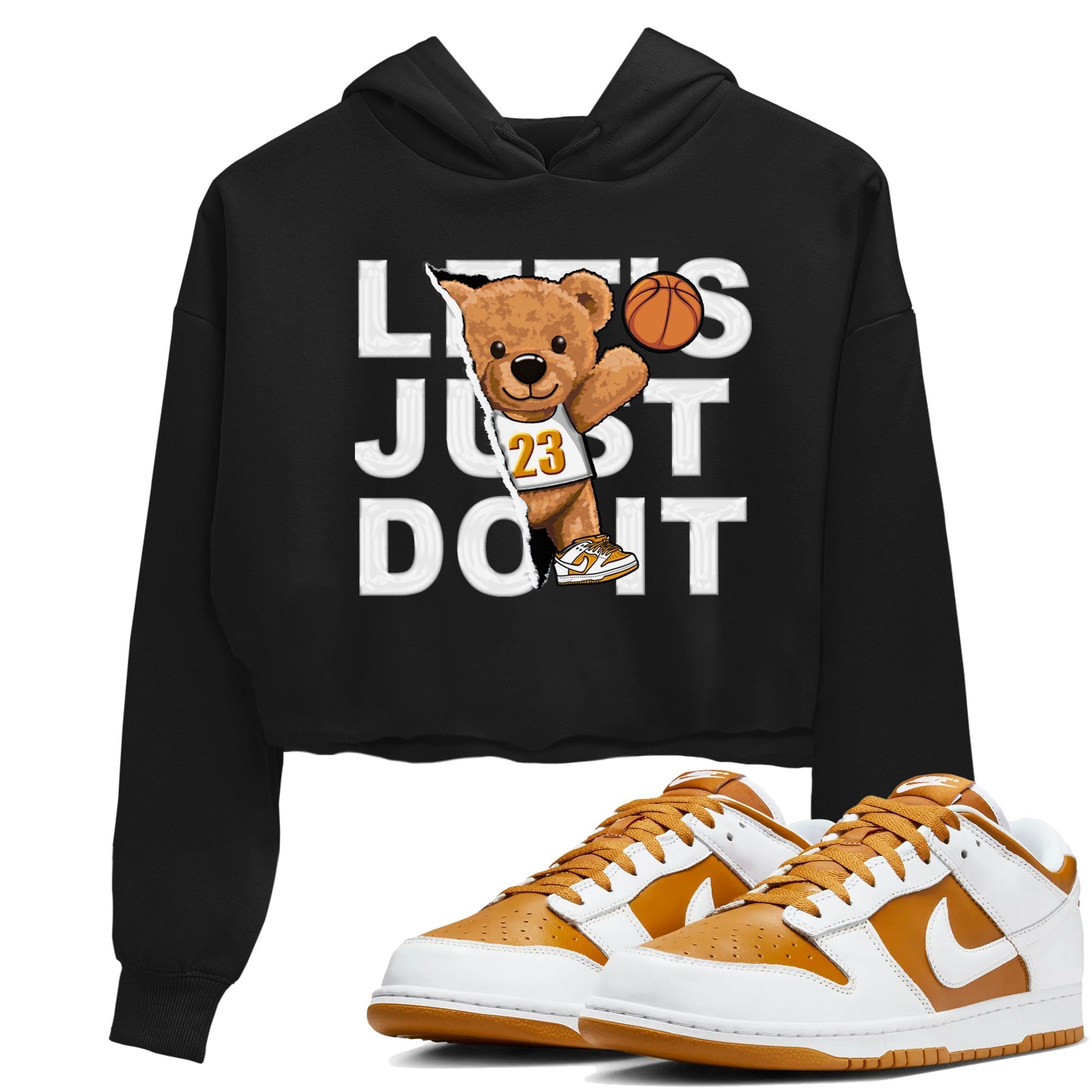 Rip Out Bear snkmatch Tees Crop Top - Dunk Dark Curry