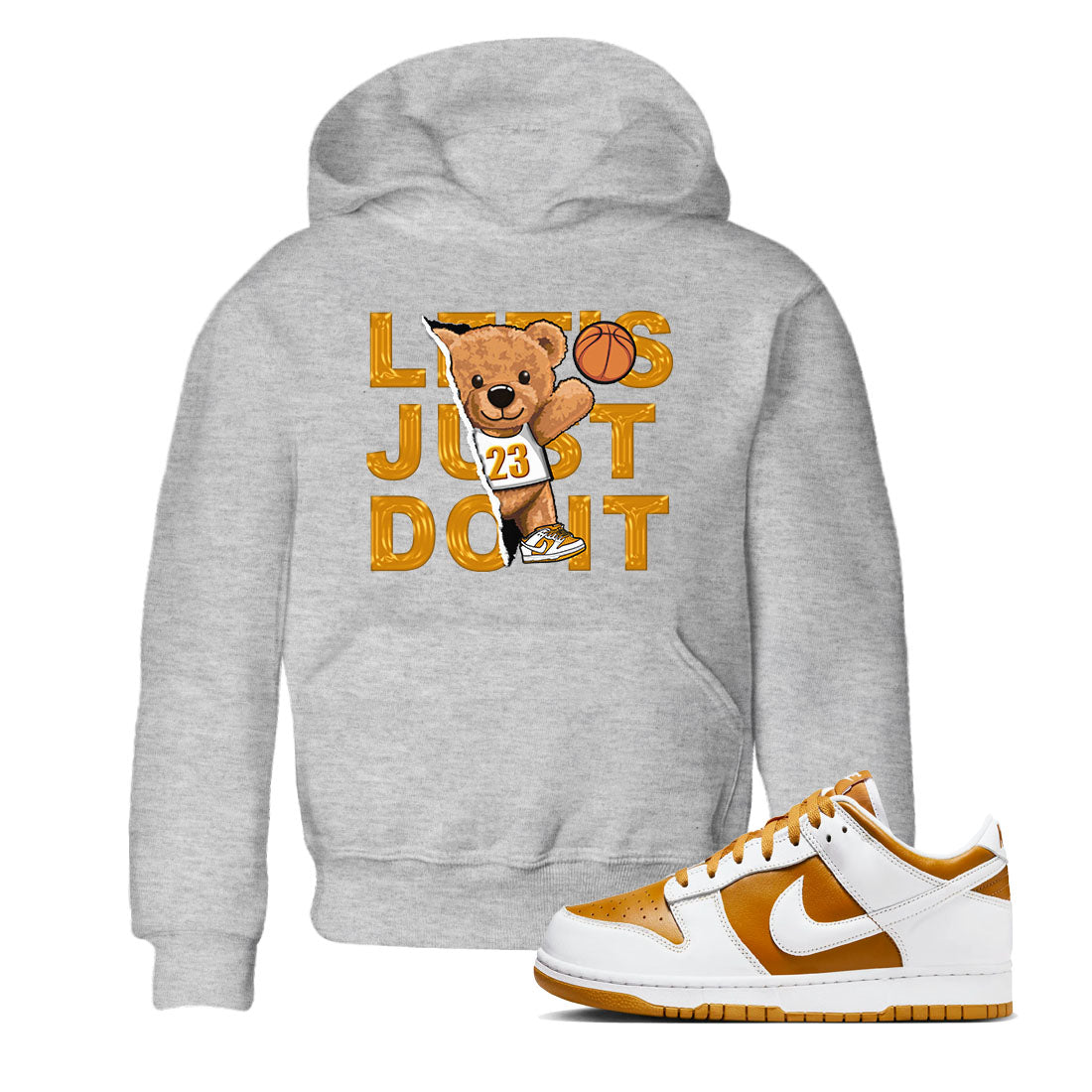 Rip Out Bear snkmatch Tees Kids - Dunk Dark Curry