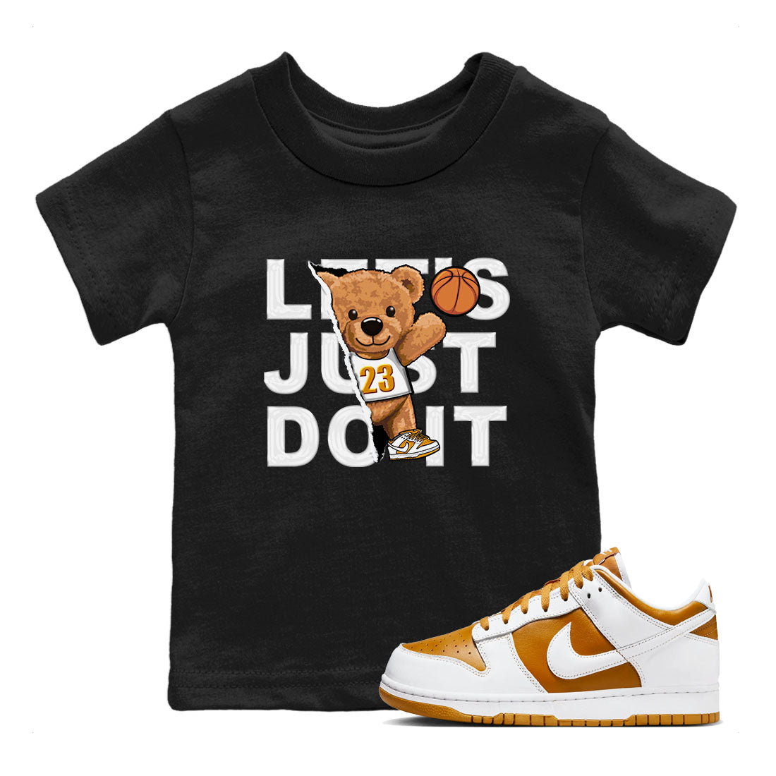 Rip Out Bear snkmatch Tees Kids - Dunk Dark Curry