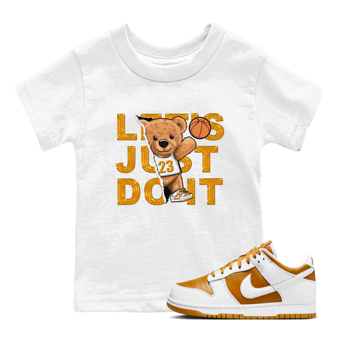 Rip Out Bear snkmatch Tees Kids - Dunk Dark Curry