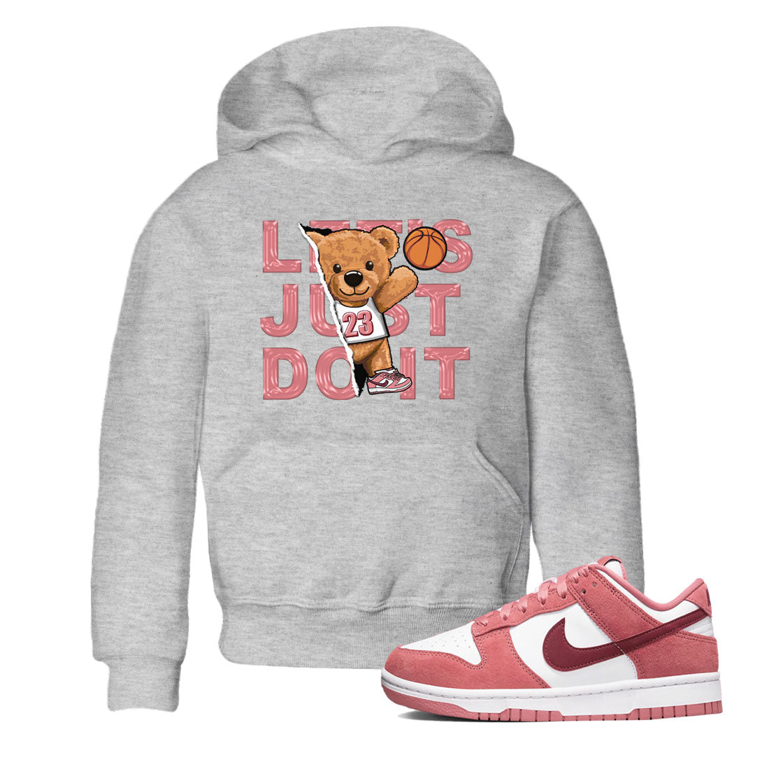 Rip Out Bear snkmatch Tees Kids - Dunk Valentines Day 2024