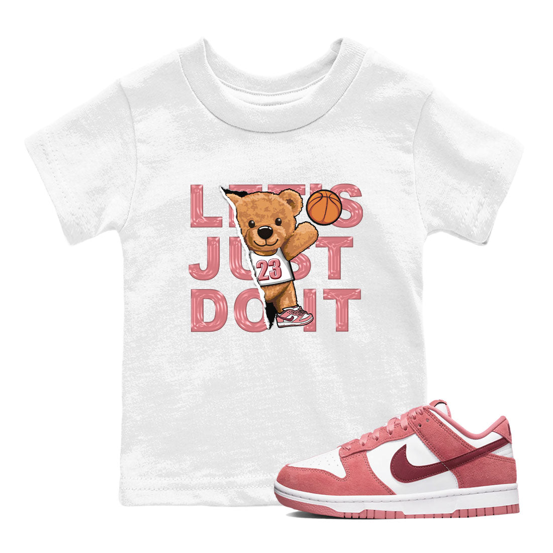 Rip Out Bear snkmatch Tees Kids - Dunk Valentines Day 2024