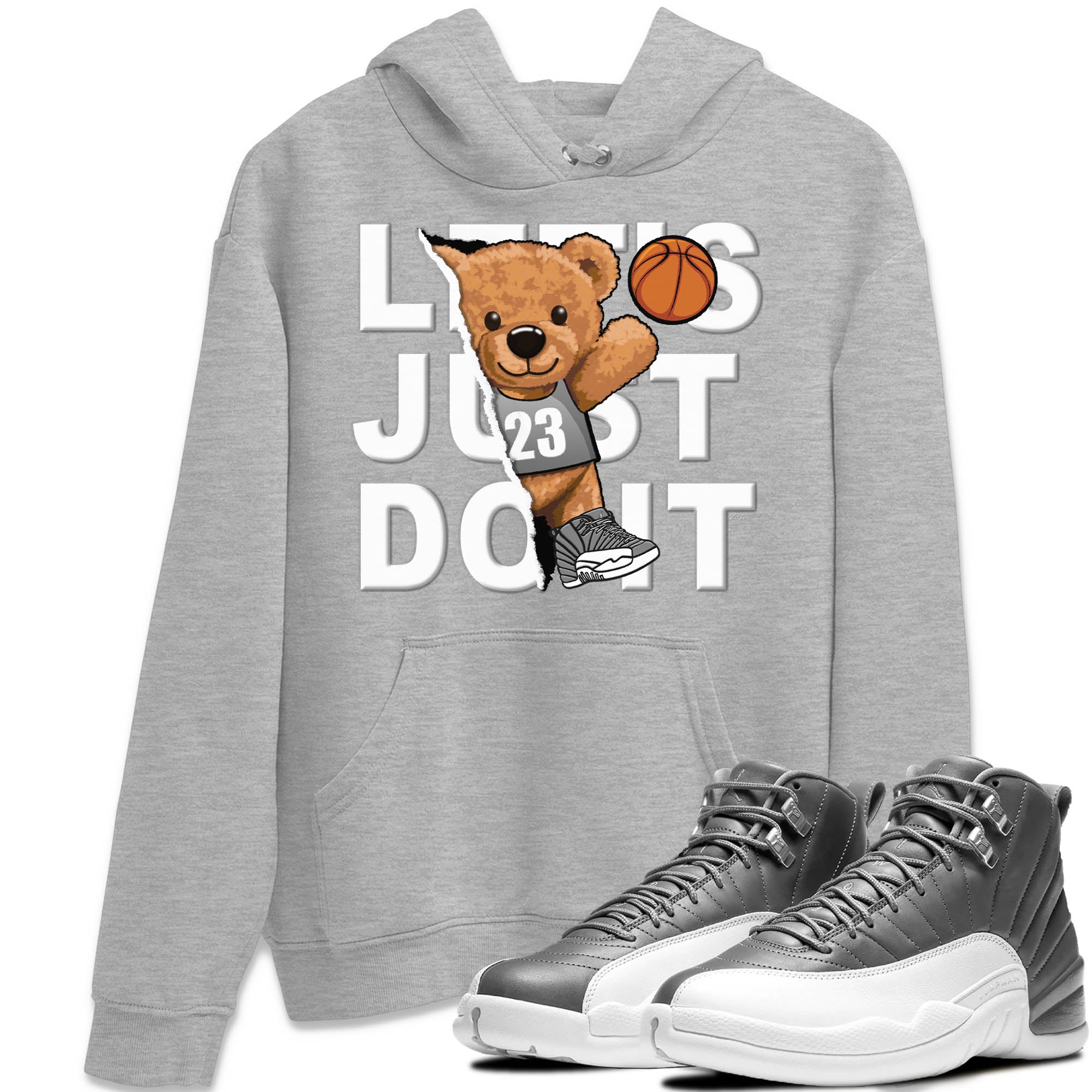 Rip Out Bear Unisex Tops - Air Jordan 12 Stealth