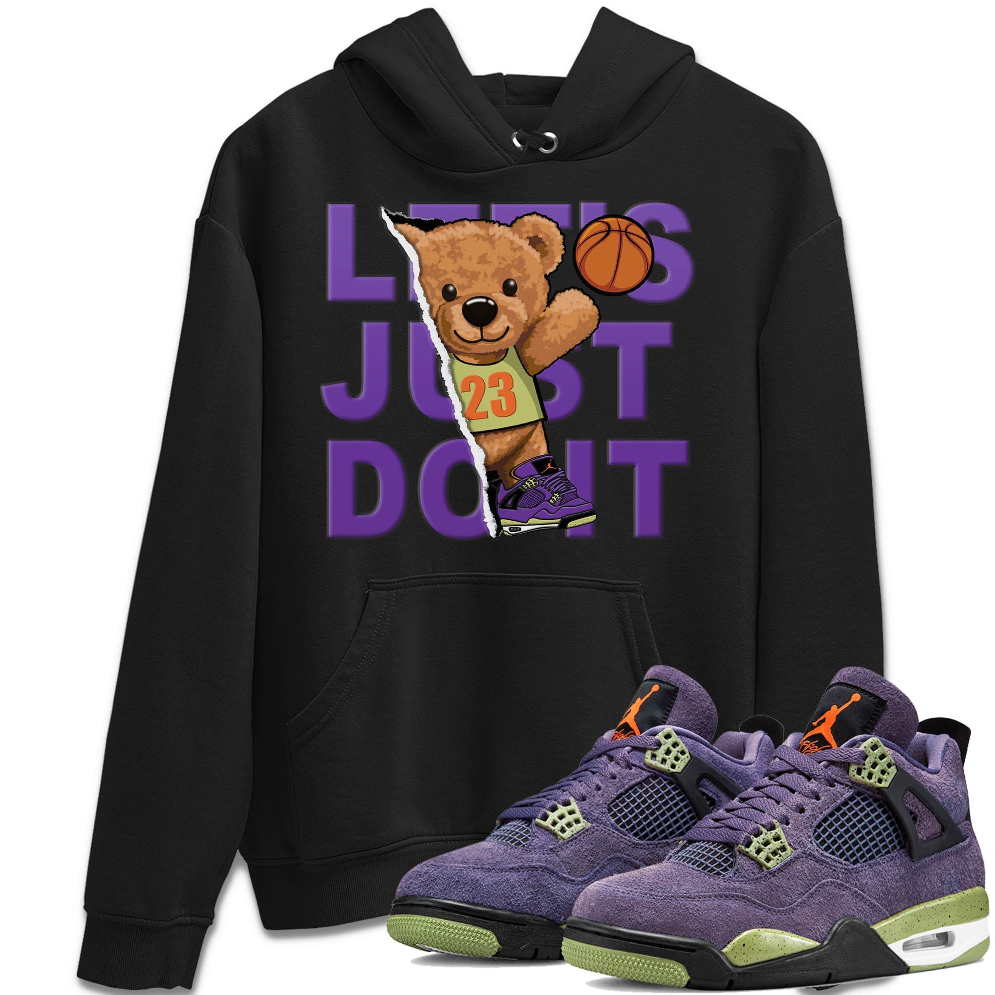 Rip Out Bear Unisex Tops - Air Jordan 4 Canyon Purple