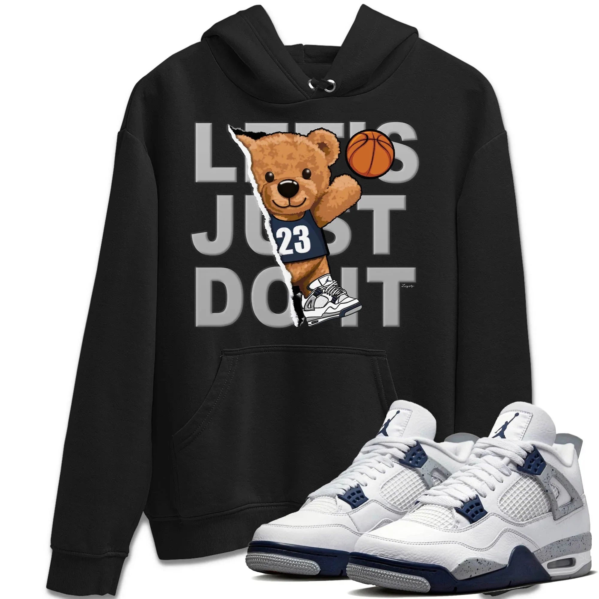 Rip Out Bear Unisex Tops - Air Jordan 4 Midnight Navy