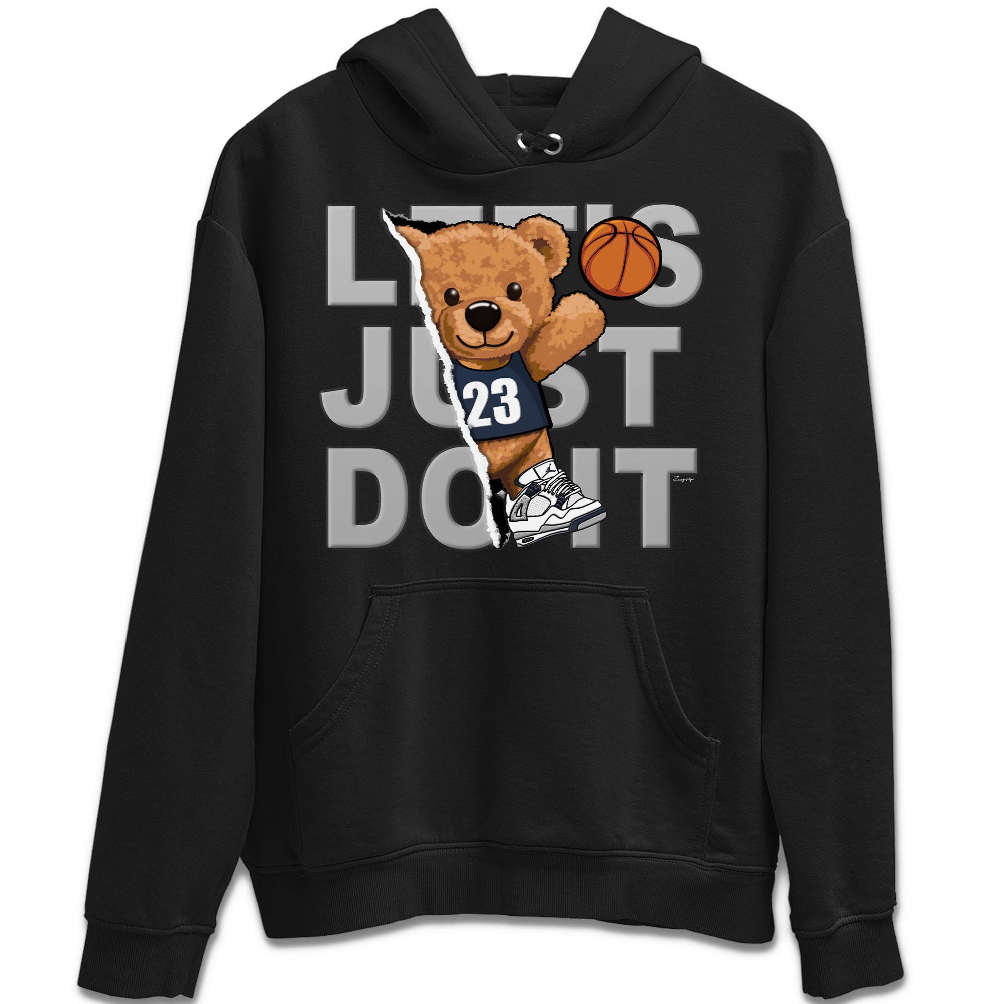 Rip Out Bear Unisex Tops - Air Jordan 4 Midnight Navy