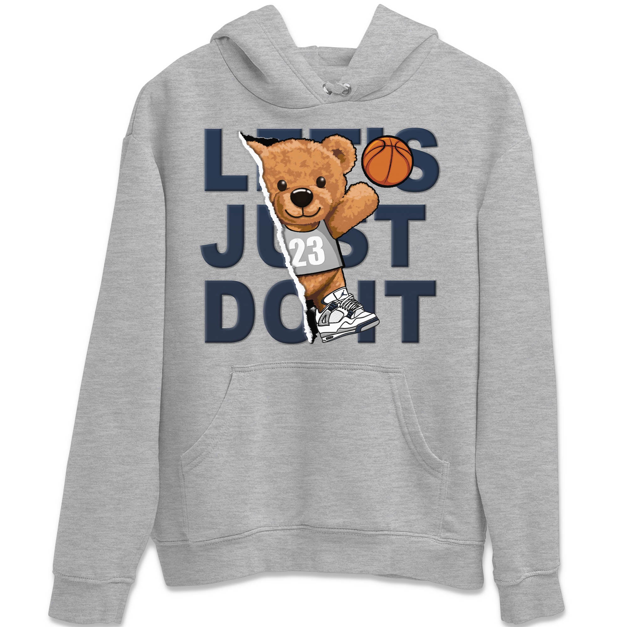 Rip Out Bear Unisex Tops - Air Jordan 4 Midnight Navy