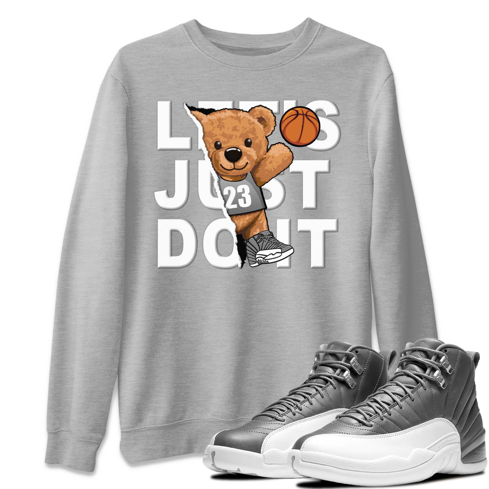 Rip Out Bear Unisex Tops - Air Jordan 12 Stealth