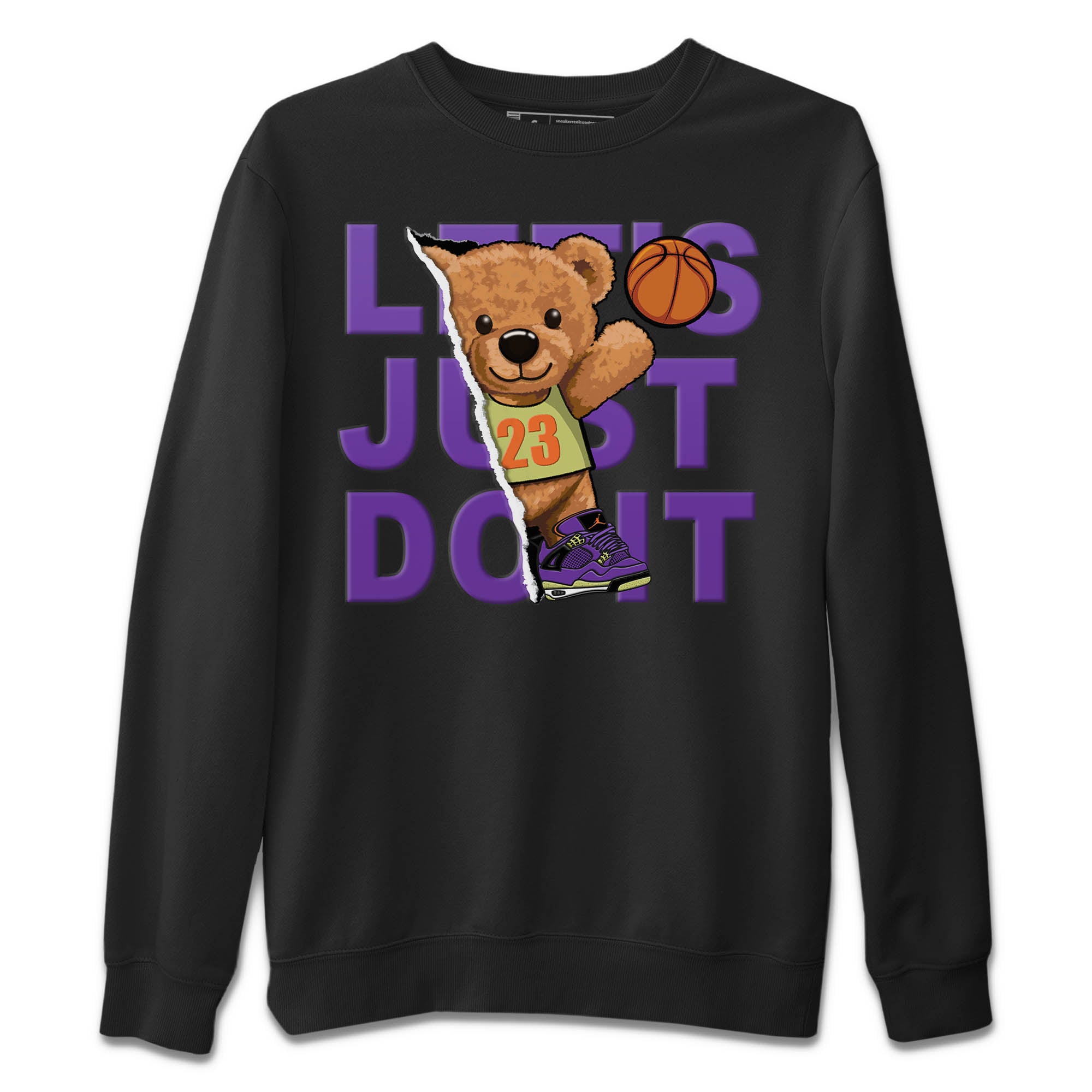 Rip Out Bear Unisex Tops - Air Jordan 4 Canyon Purple