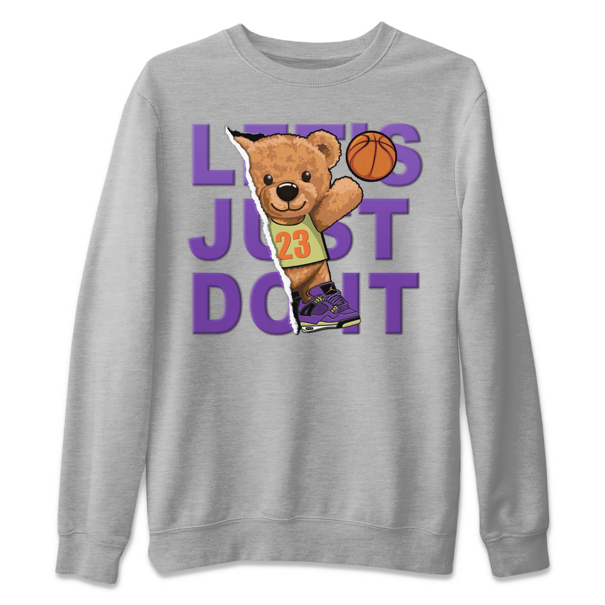 Rip Out Bear Unisex Tops - Air Jordan 4 Canyon Purple