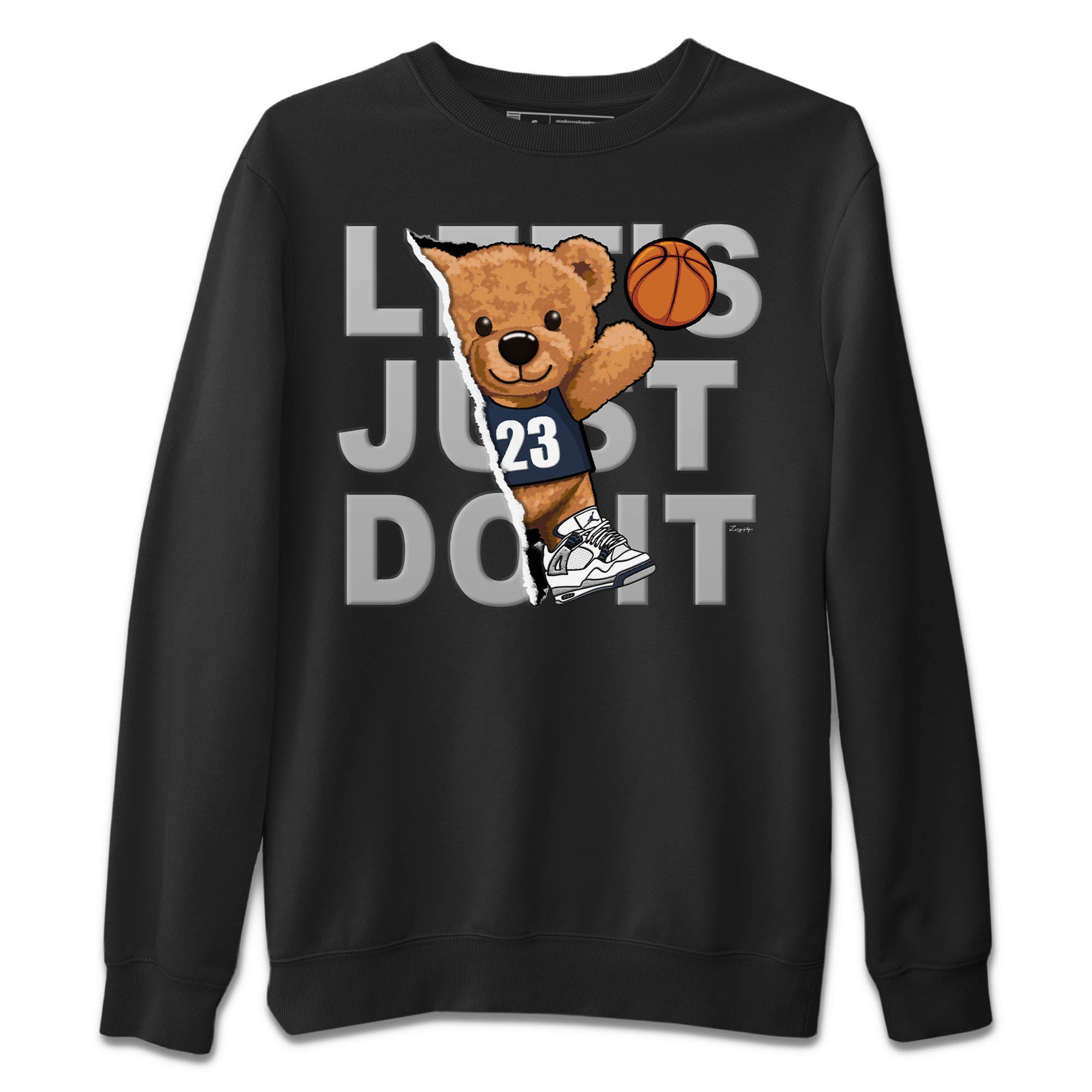 Rip Out Bear Unisex Tops - Air Jordan 4 Midnight Navy