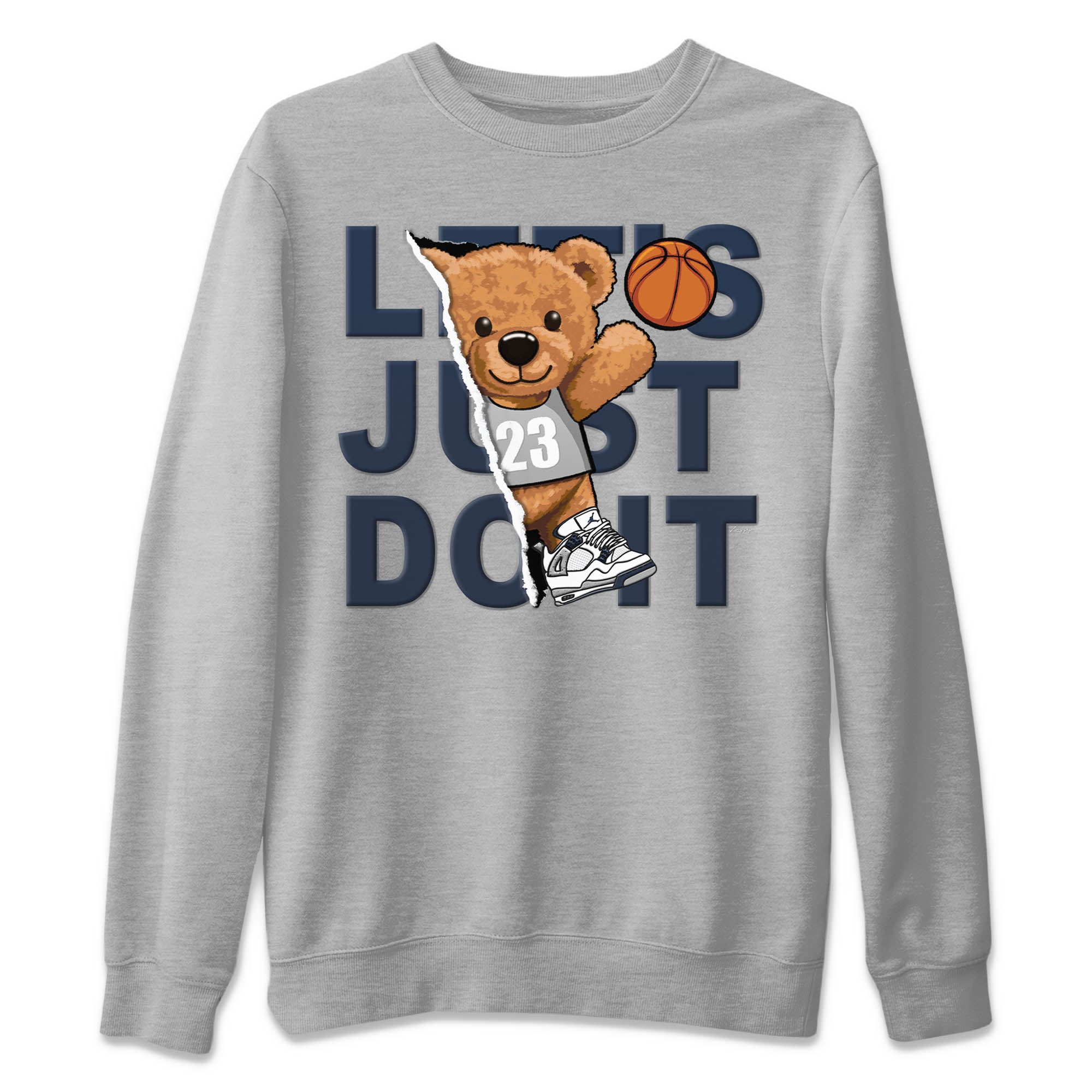 Rip Out Bear Unisex Tops - Air Jordan 4 Midnight Navy