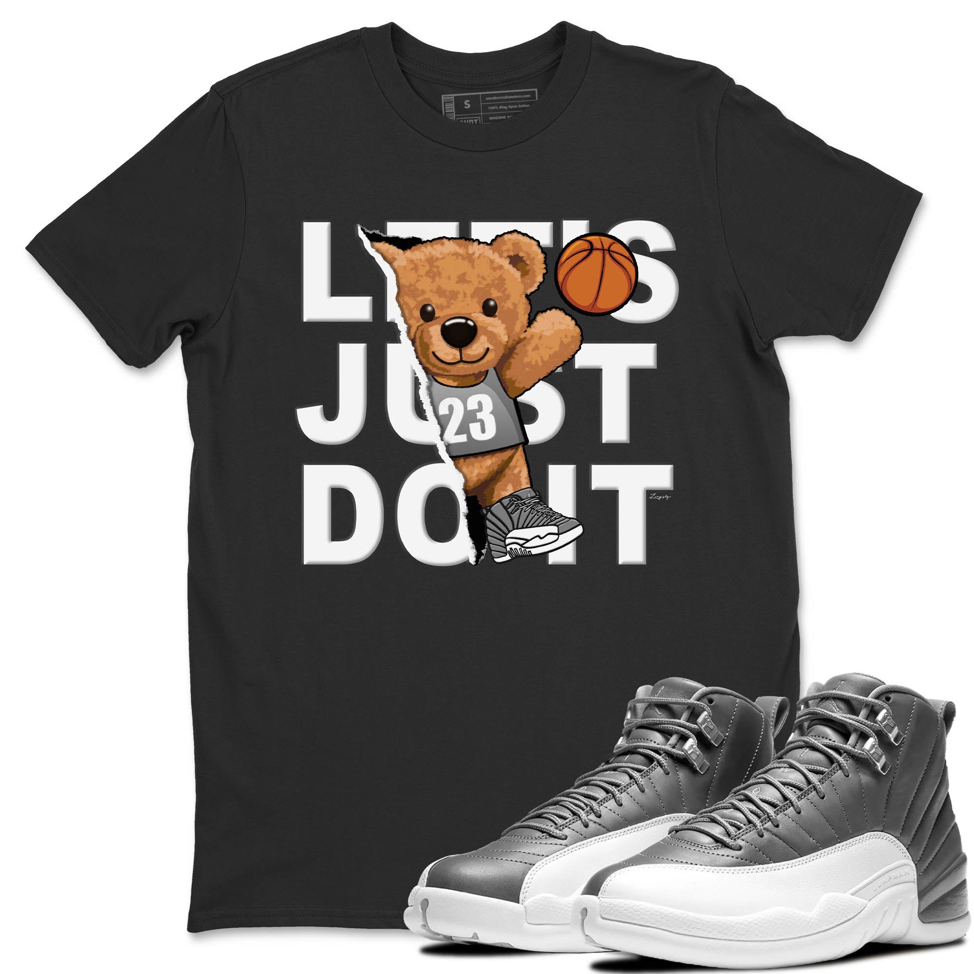 Rip Out Bear Unisex Tops - Air Jordan 12 Stealth