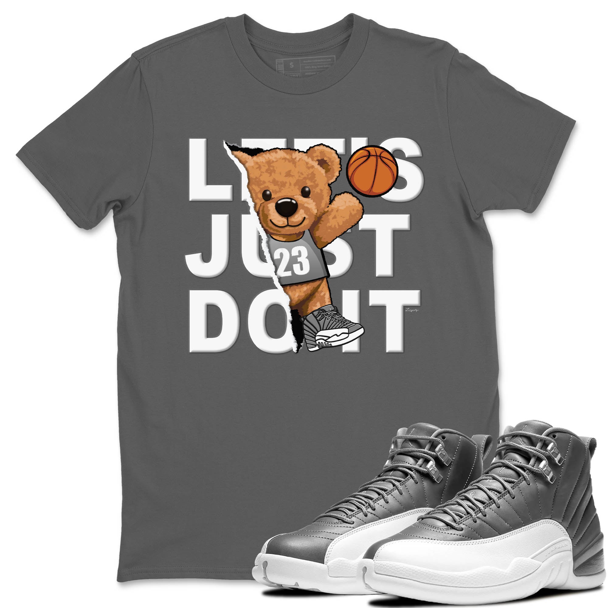 Rip Out Bear Unisex Tops - Air Jordan 12 Stealth