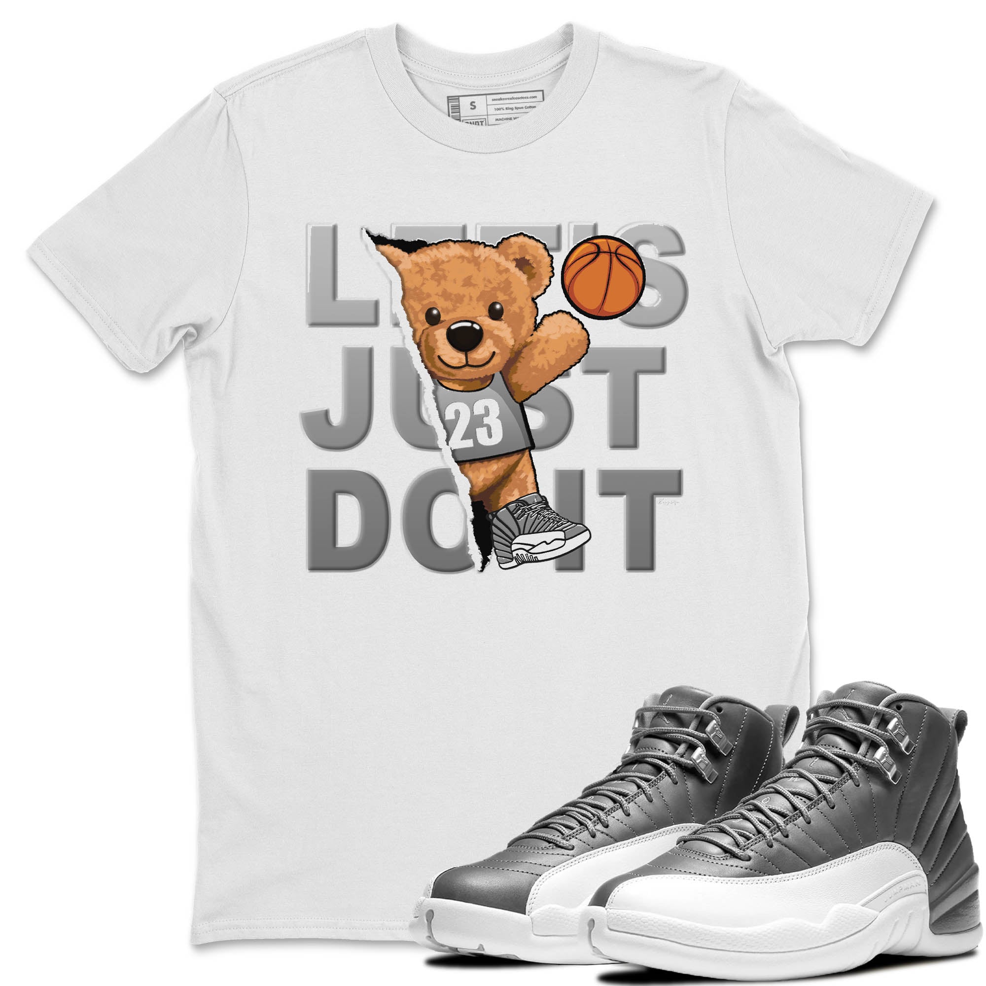 Rip Out Bear Unisex Tops - Air Jordan 12 Stealth