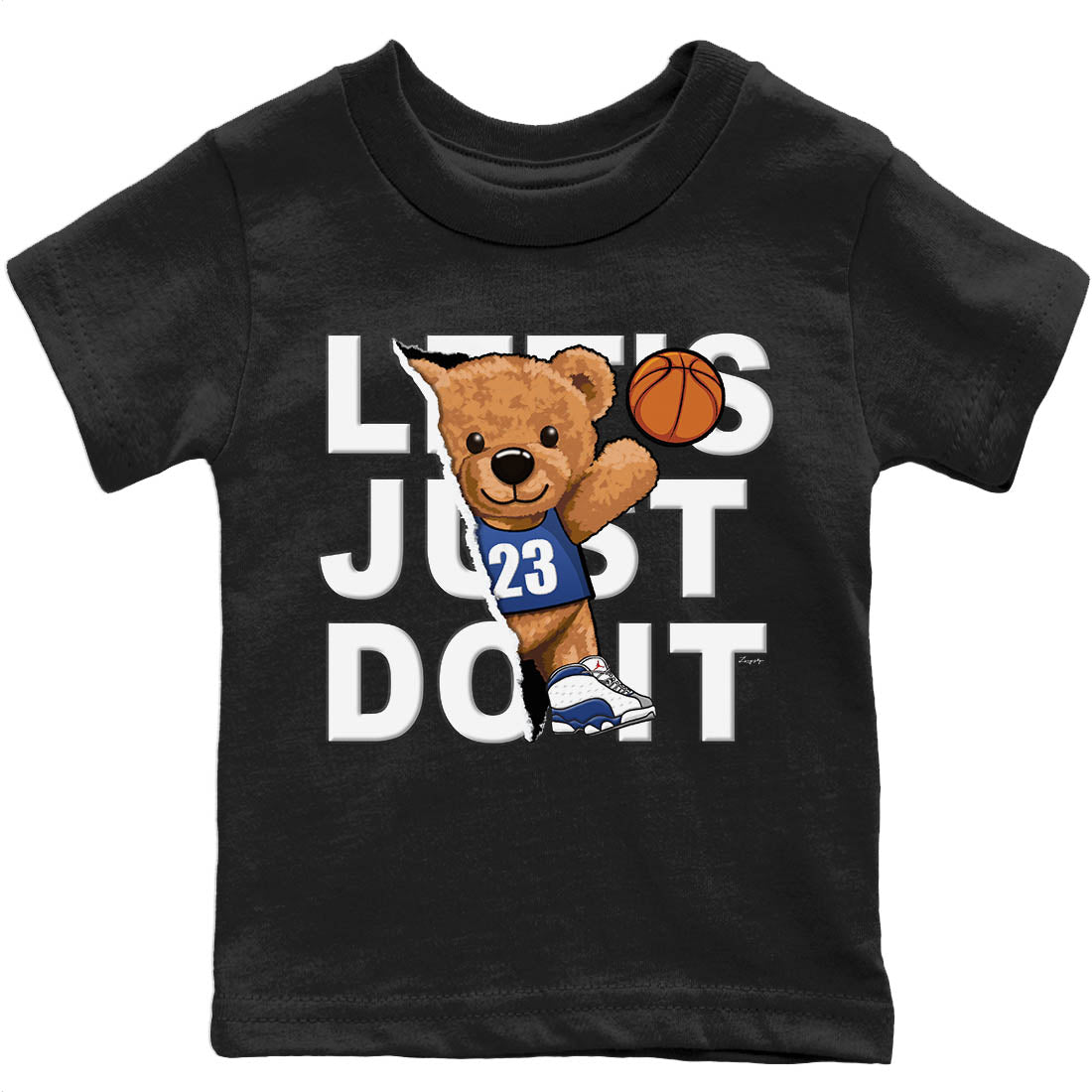 Rip Out Bear Kids Tops - Air Jordan 13 French Blue
