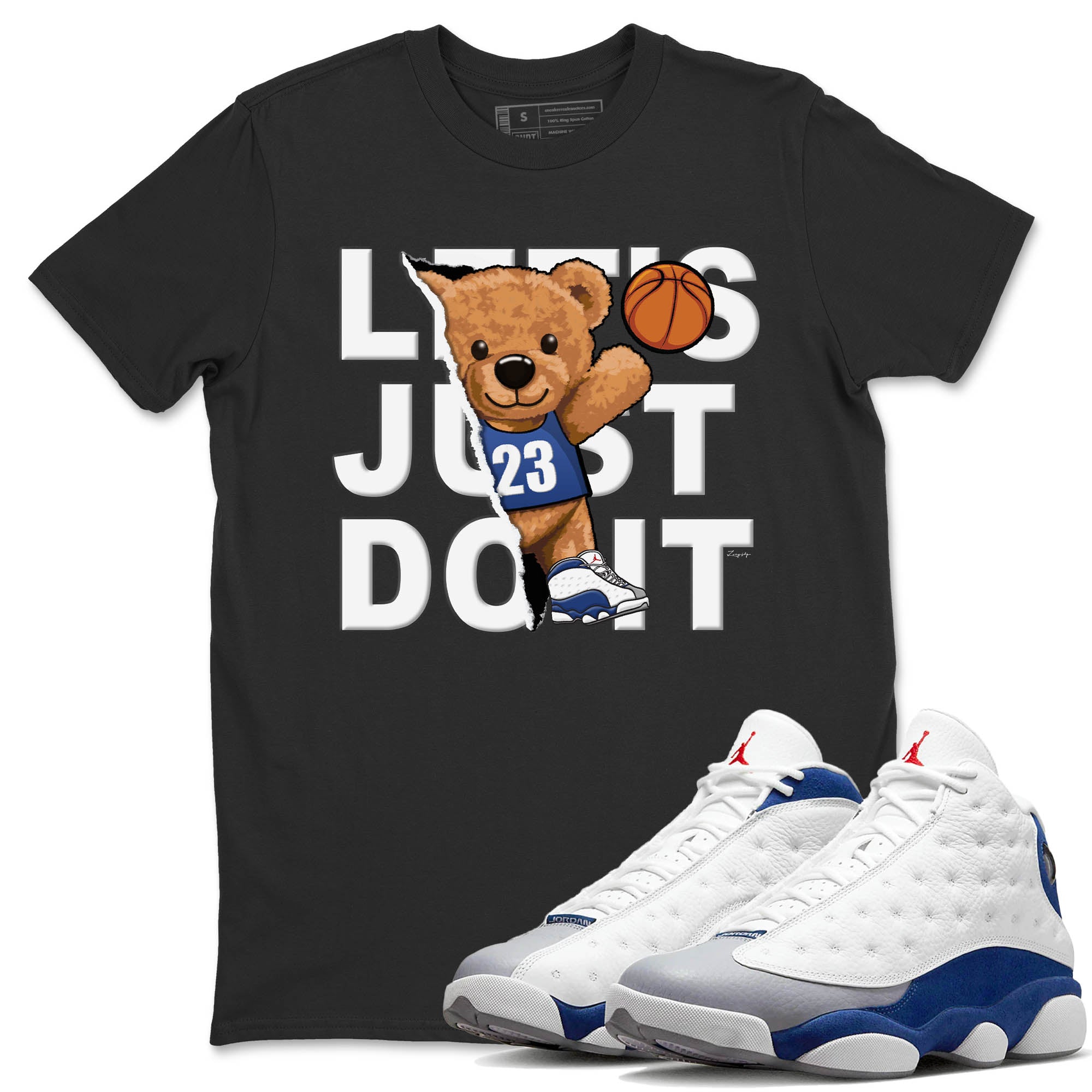 Rip Out Bear Unisex Tops - Air Jordan 13 French Blue